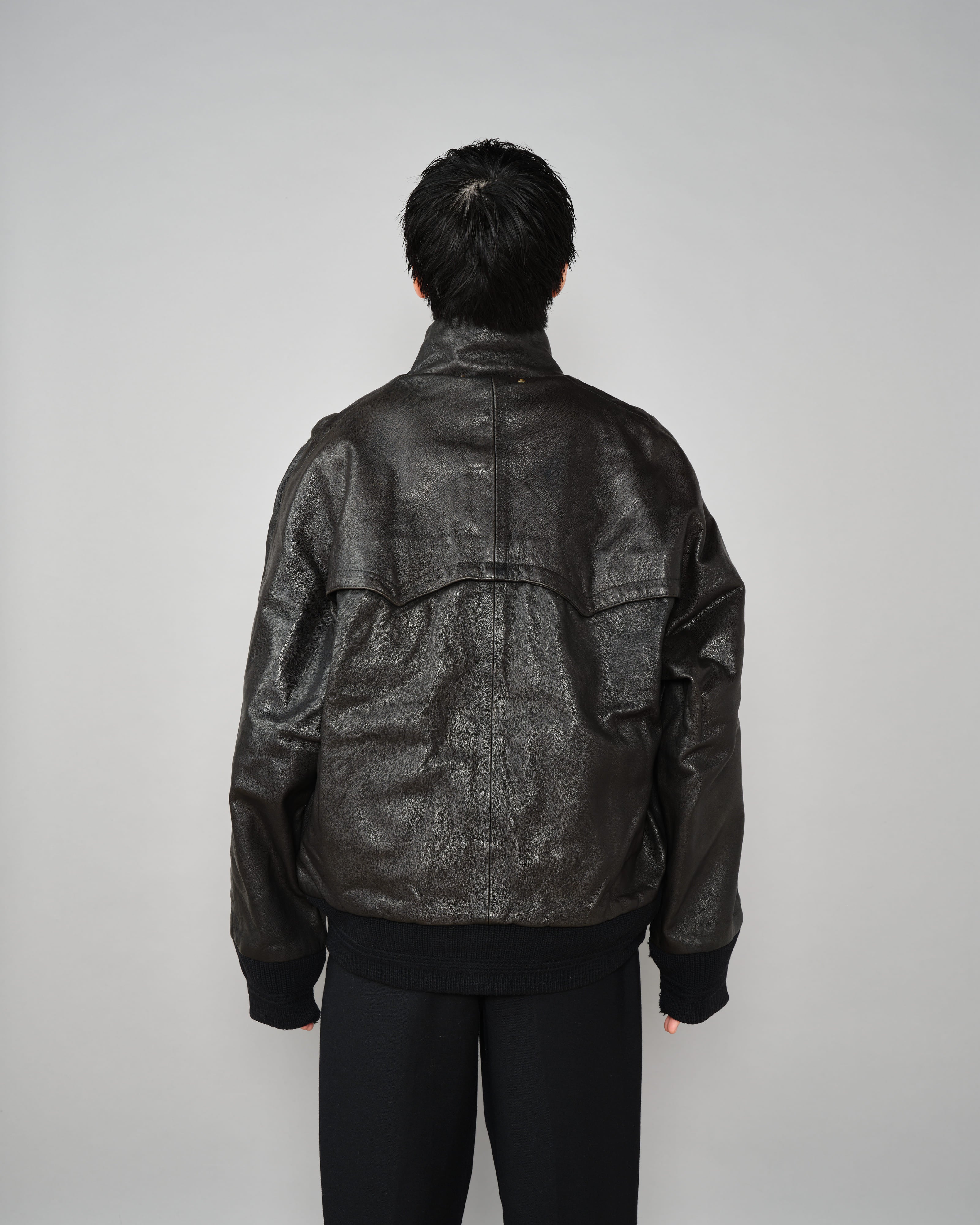【88AW】Old C.P.Company Black Leather Blouson Size.50