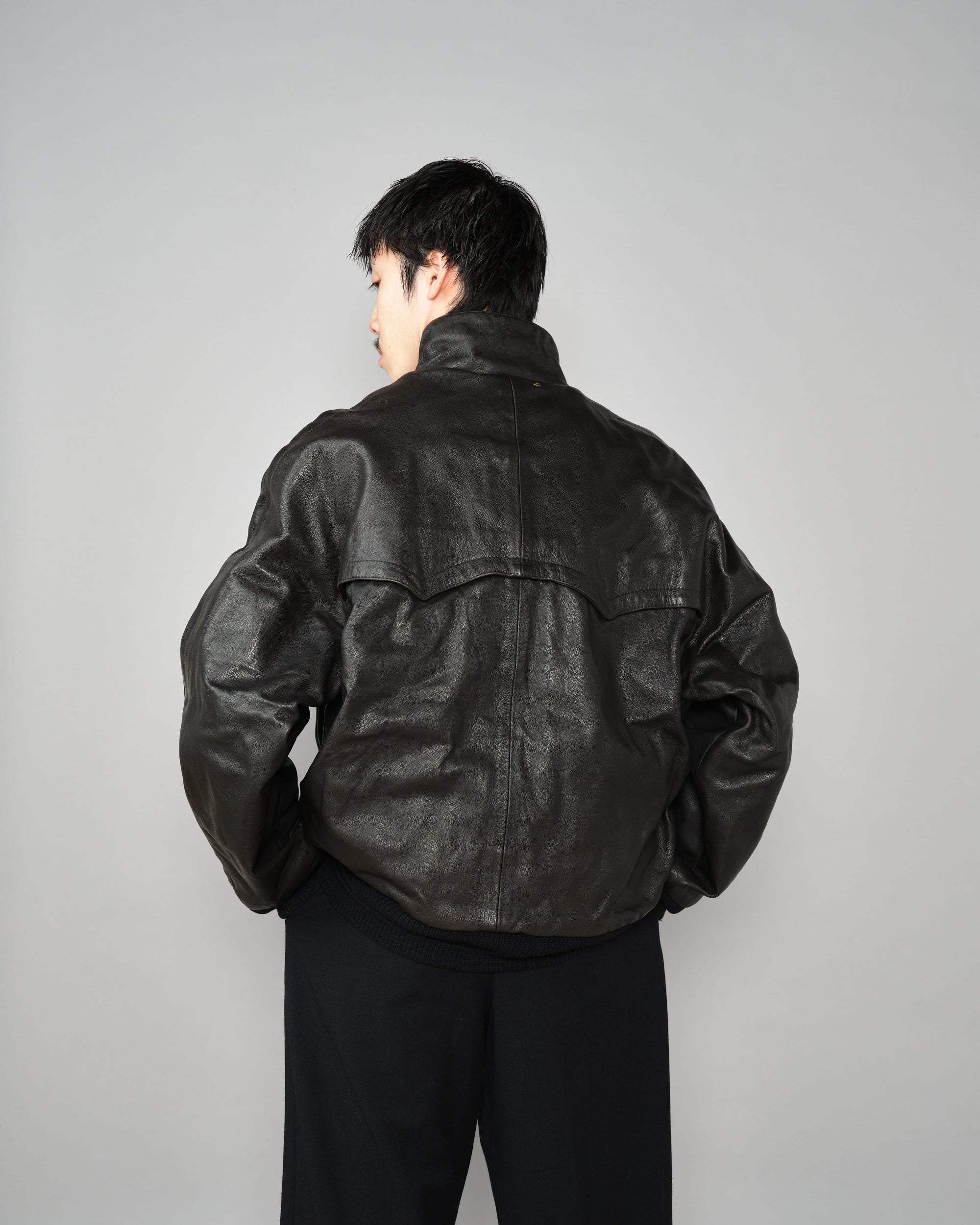 ［88AW］Old C.P.Company Black Leather Blouson Size.50