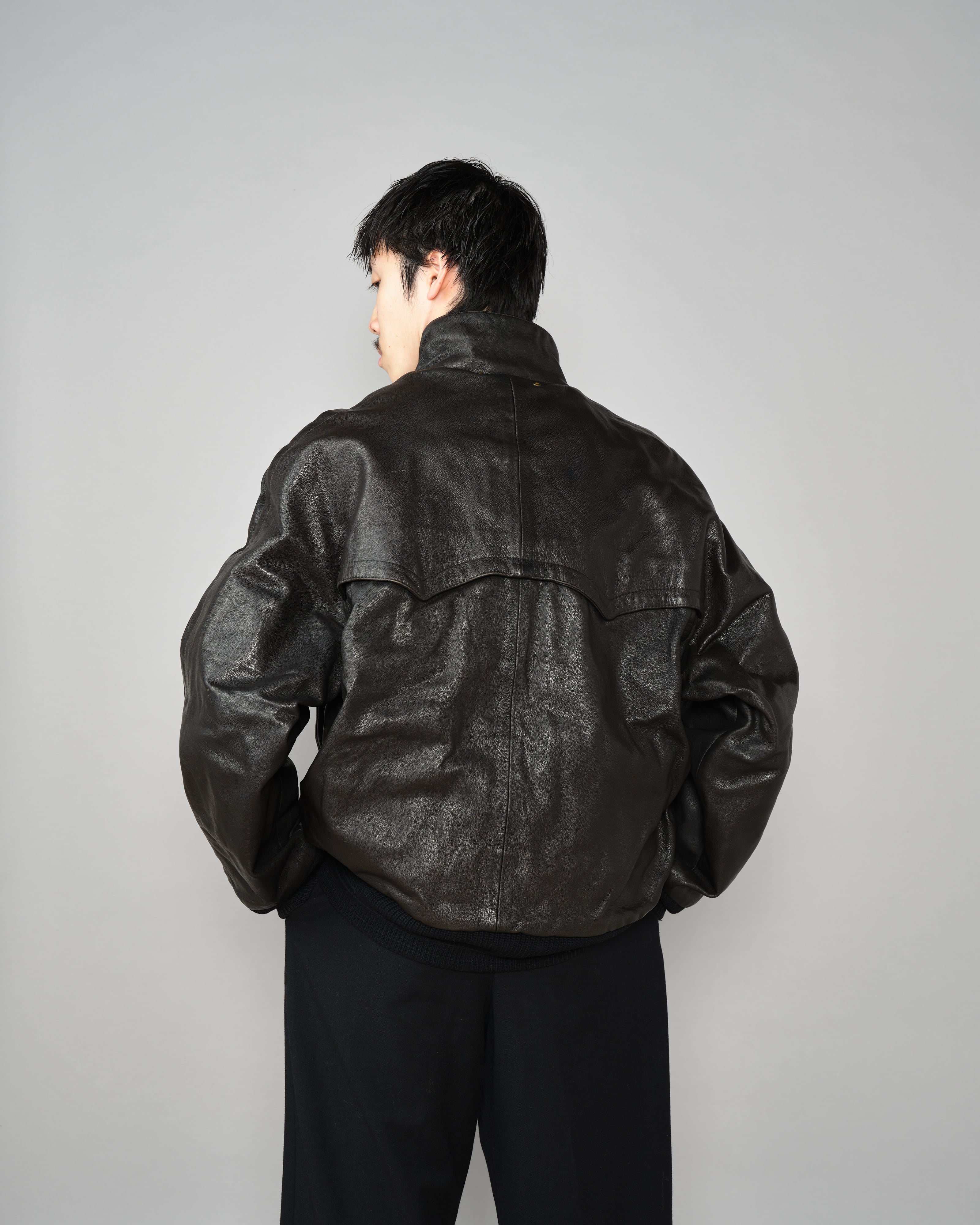 【88AW】Old C.P.Company Black Leather Blouson Size.50