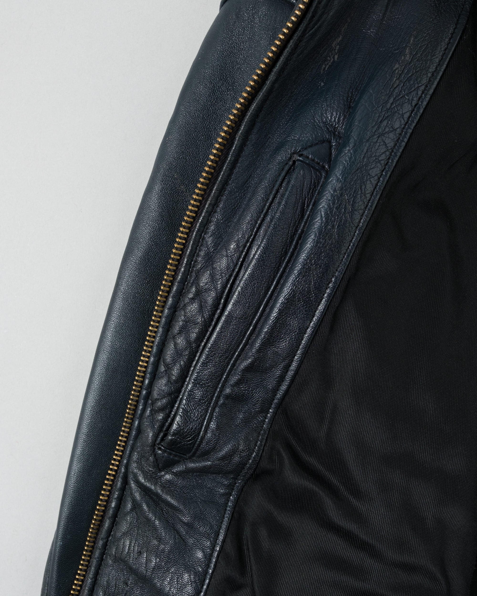 ［~70's］French Air Force Pilot Leather Jacket Size.100X