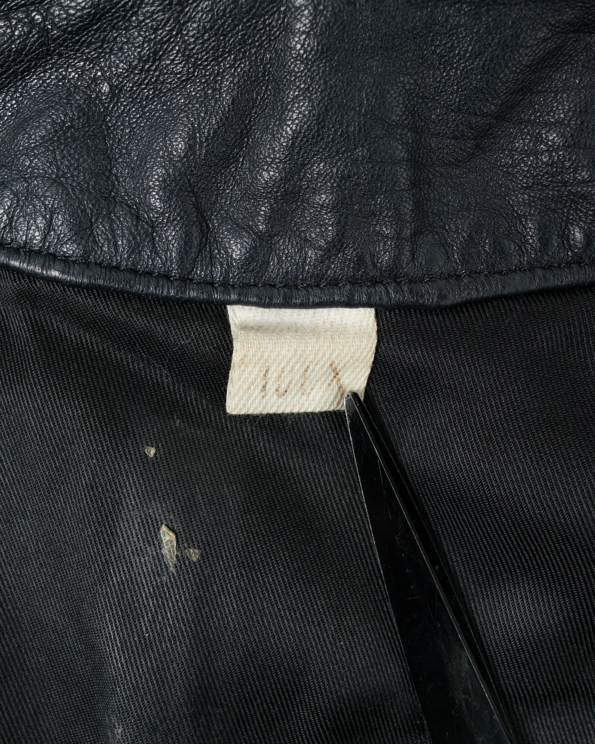 ［~70's］French Air Force Pilot Leather Jacket Size.100X