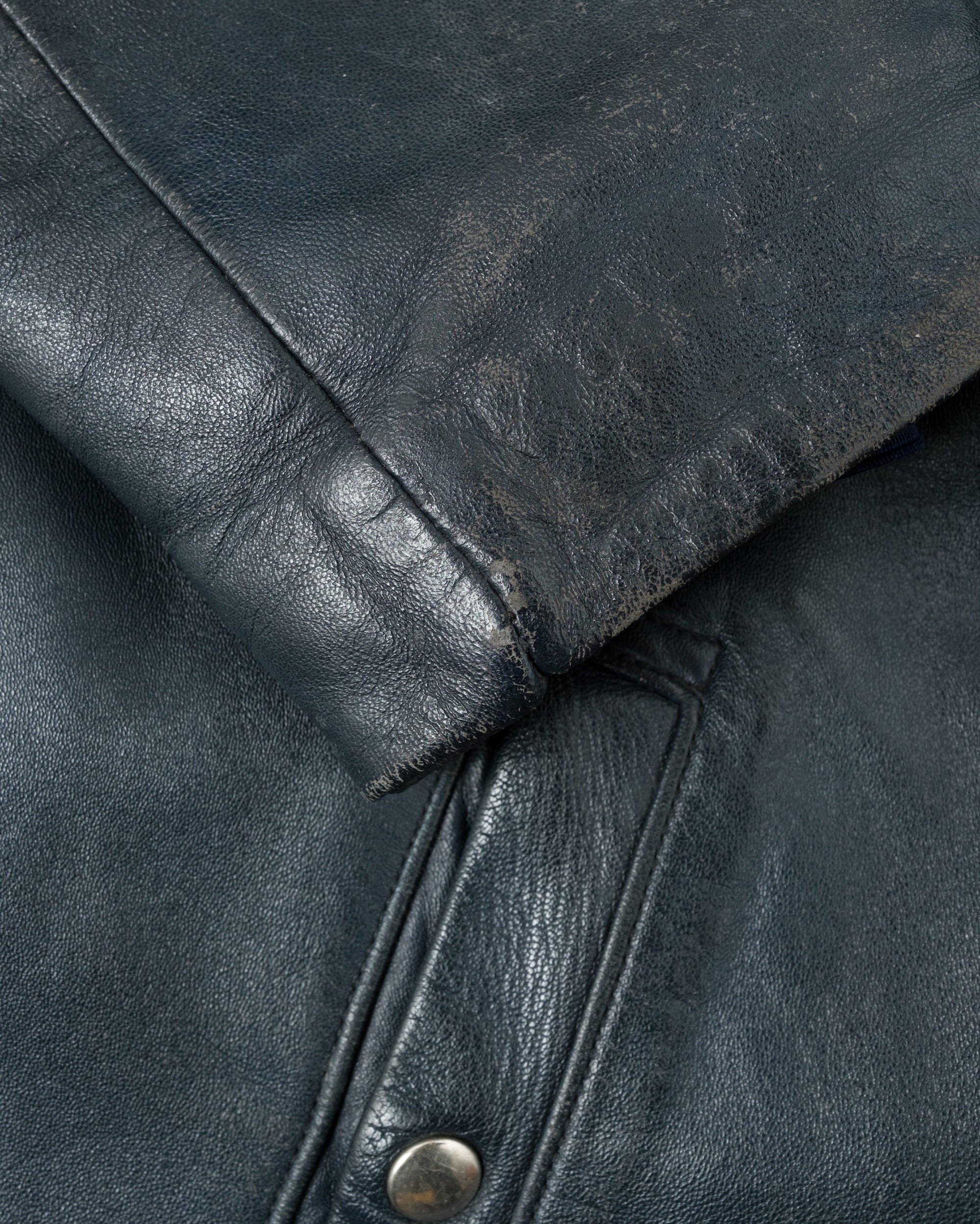 ［~70's］French Air Force Pilot Leather Jacket Size.100X