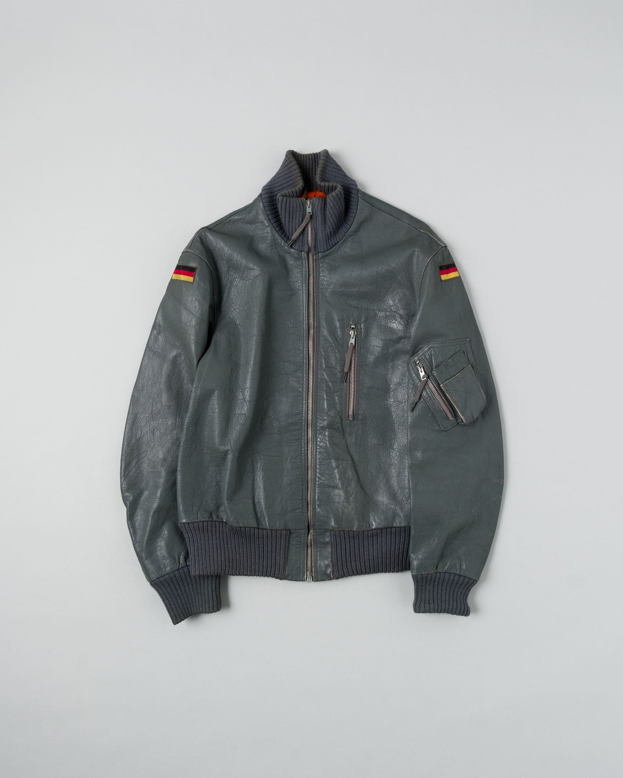 【~80’s】West German Air Force Pilot Leather Jacket Size.182/96