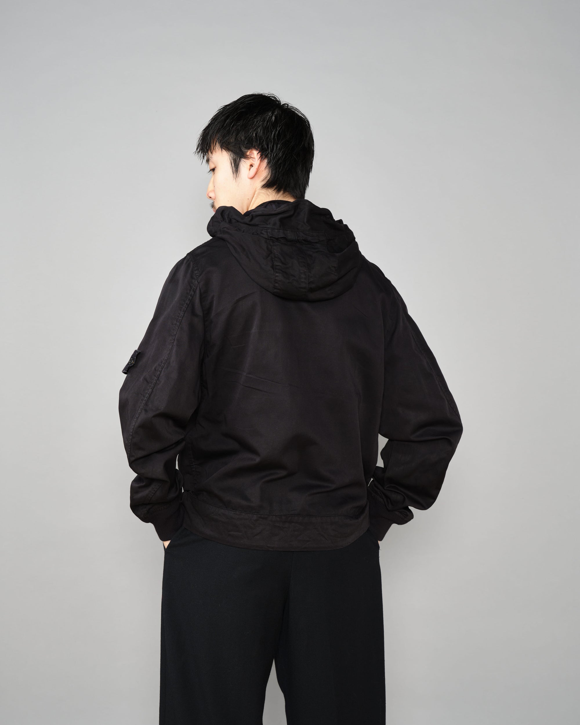 ［06AW］Old STONE ISLAND Garment Dyed Cotton Hooded Short Jacket Size.S "RASO GOMMATO"