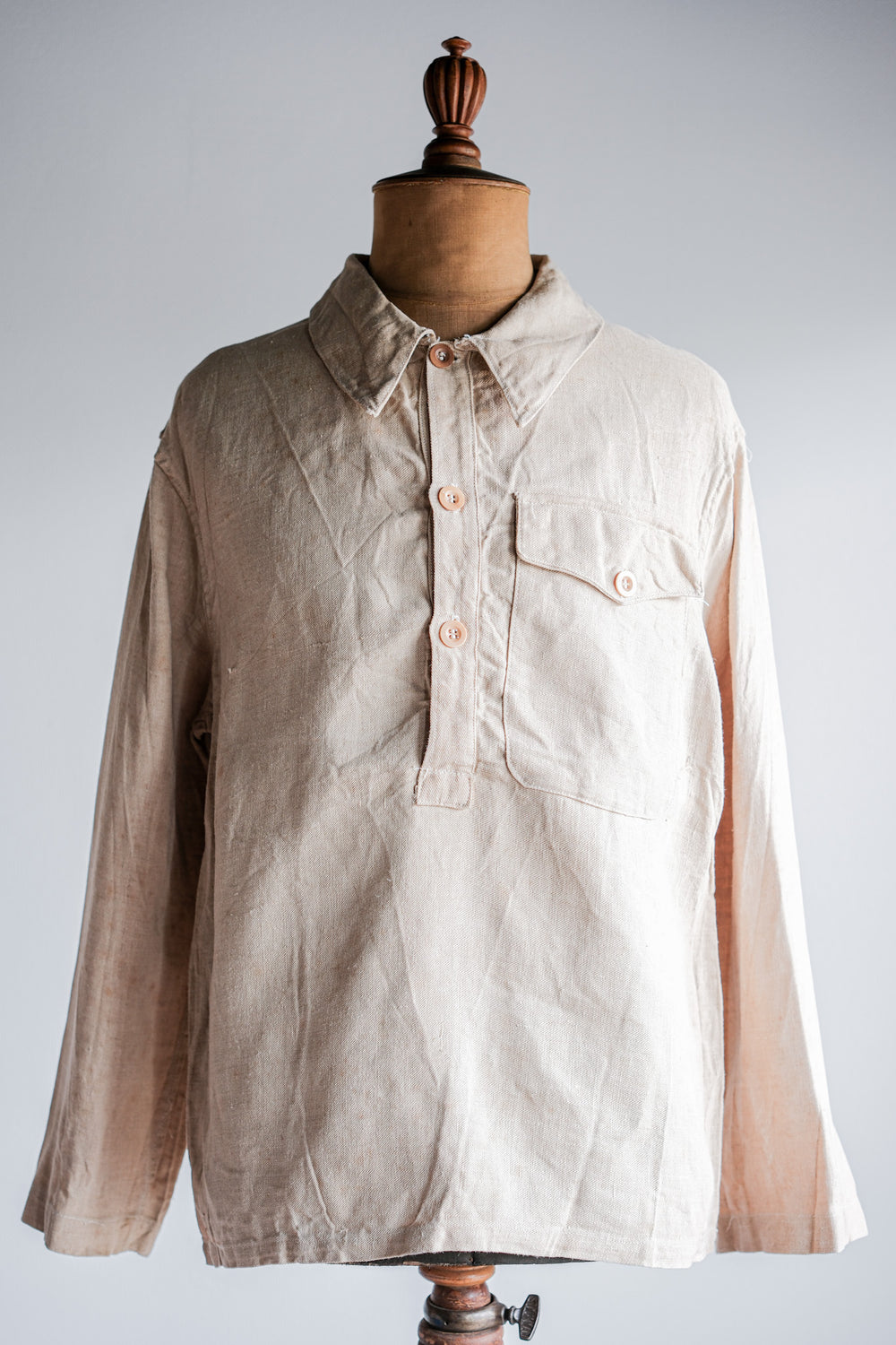 ［~40's］WWⅡ Royal Italian Navy Linen Twill Work Smock Size.2 "Regia Marina"
