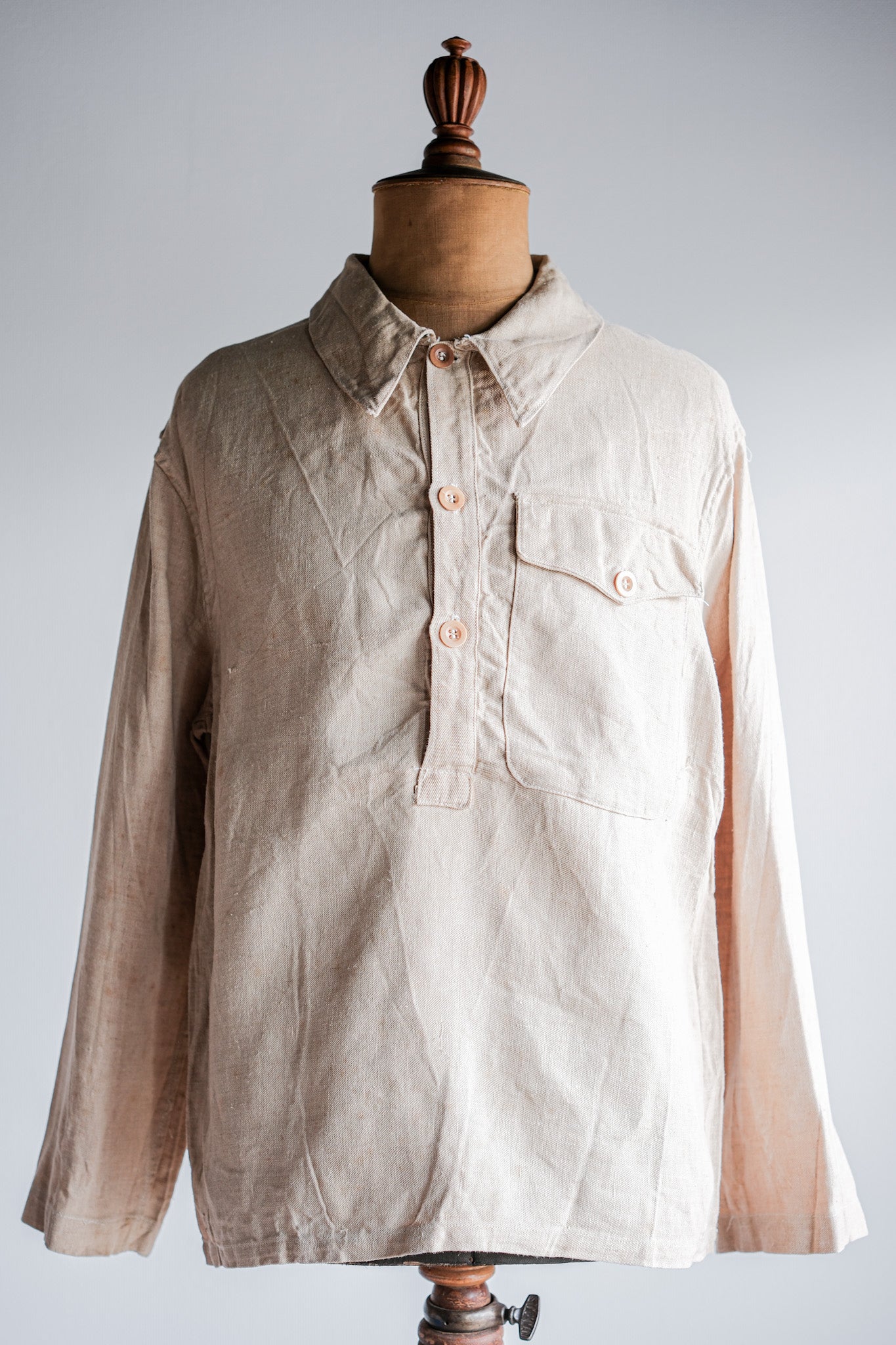 ［~40's］WWⅡ Royal Italian Navy Linen Twill Work Smock Size.2 "Regia Marina"