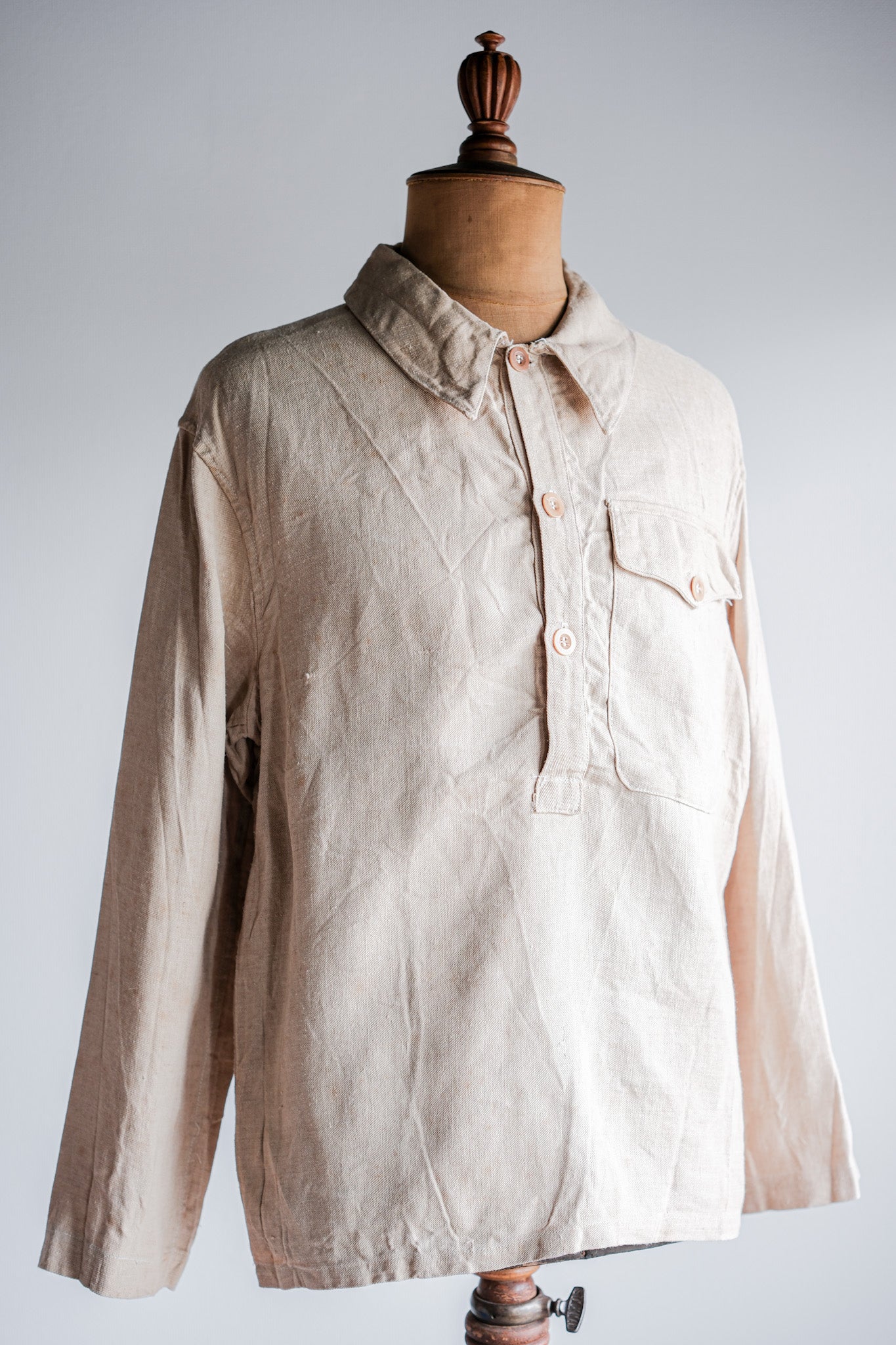 ［~40's］WWⅡ Royal Italian Navy Linen Twill Work Smock Size.2 "Regia Marina"