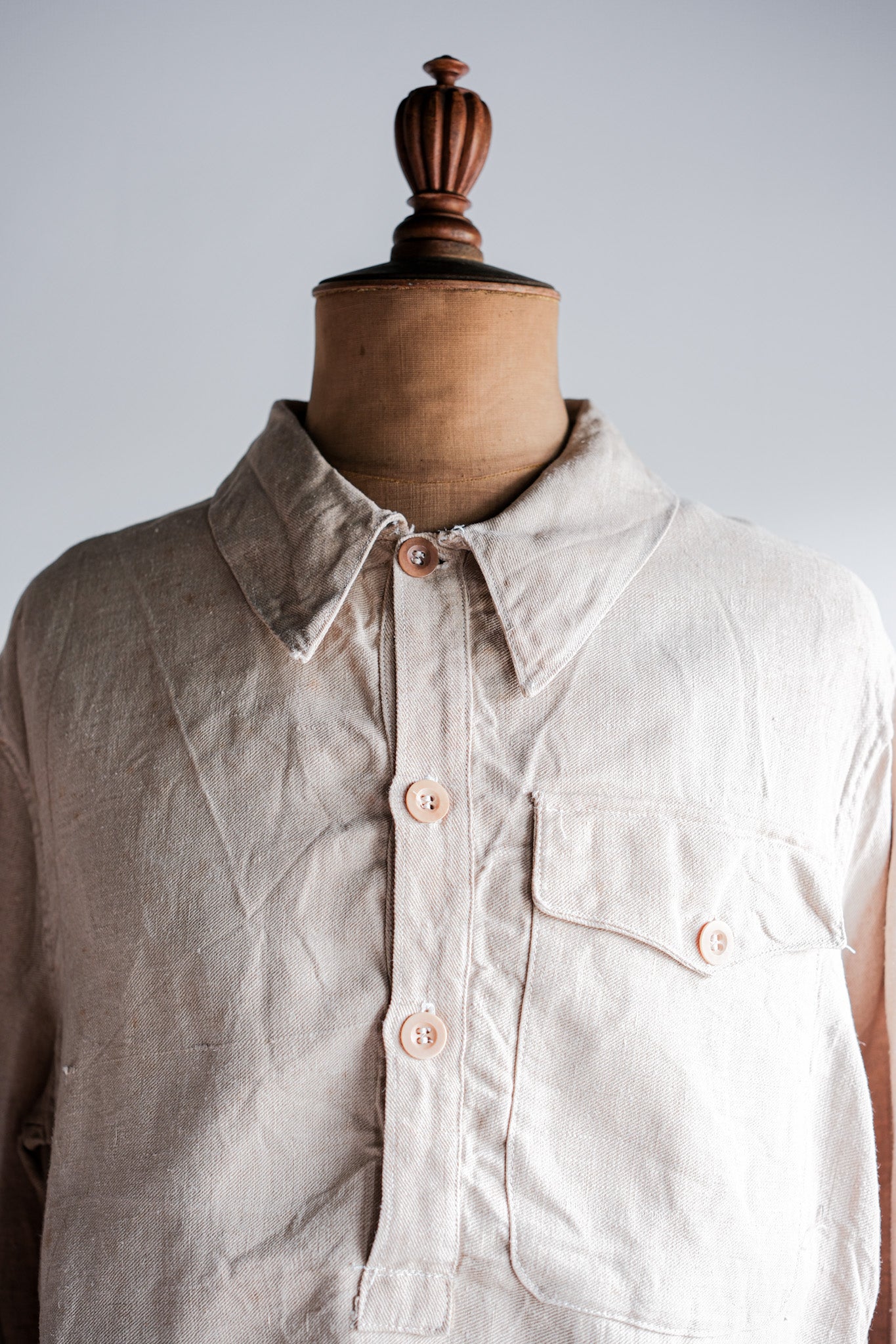 ［~40's］WWⅡ Royal Italian Navy Linen Twill Work Smock Size.2 "Regia Marina"