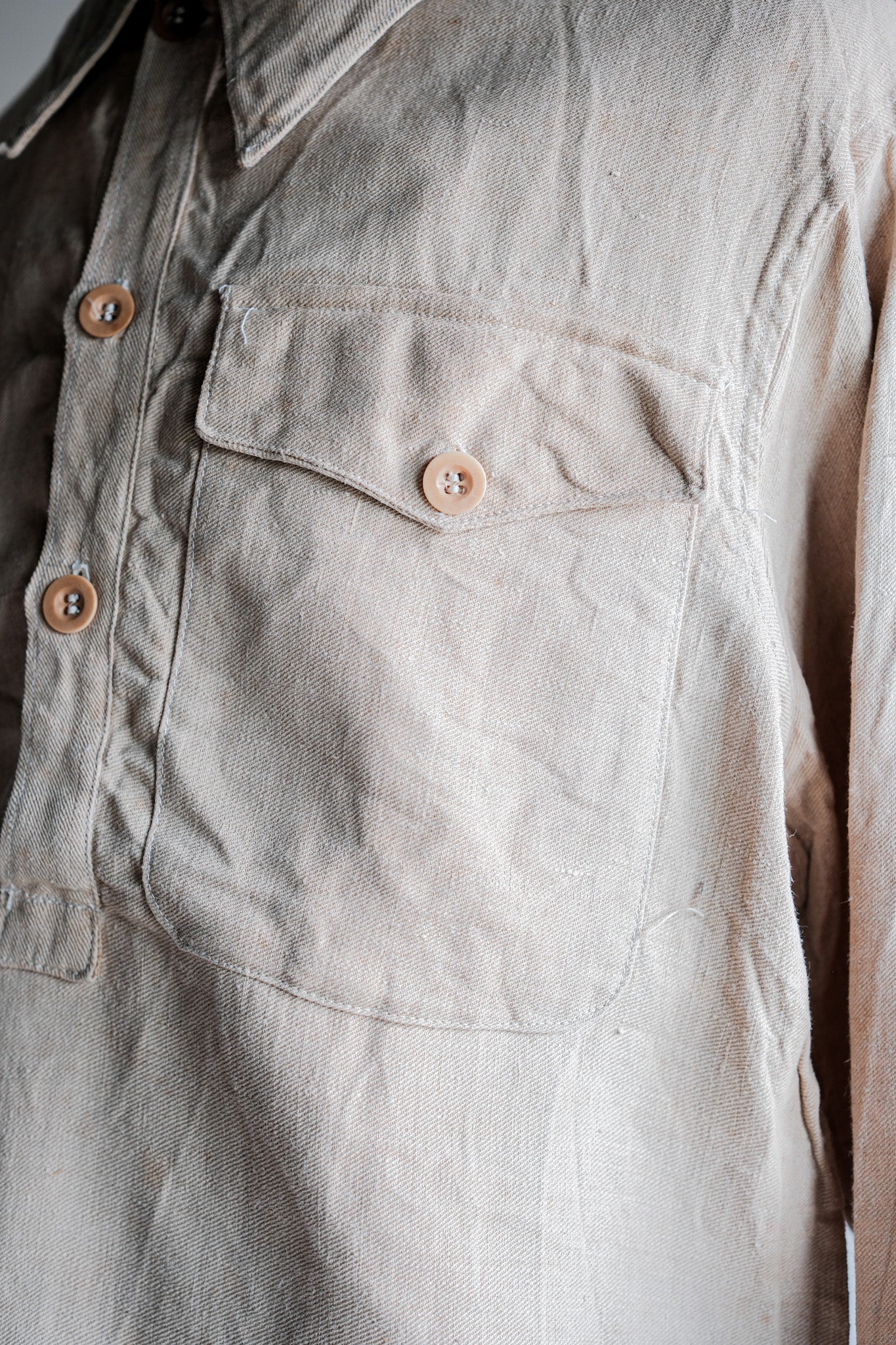 [~ 40's] WWⅱ Royal Italian Navy Linen Twil Work Smock Taille.2 "Regia Marina"