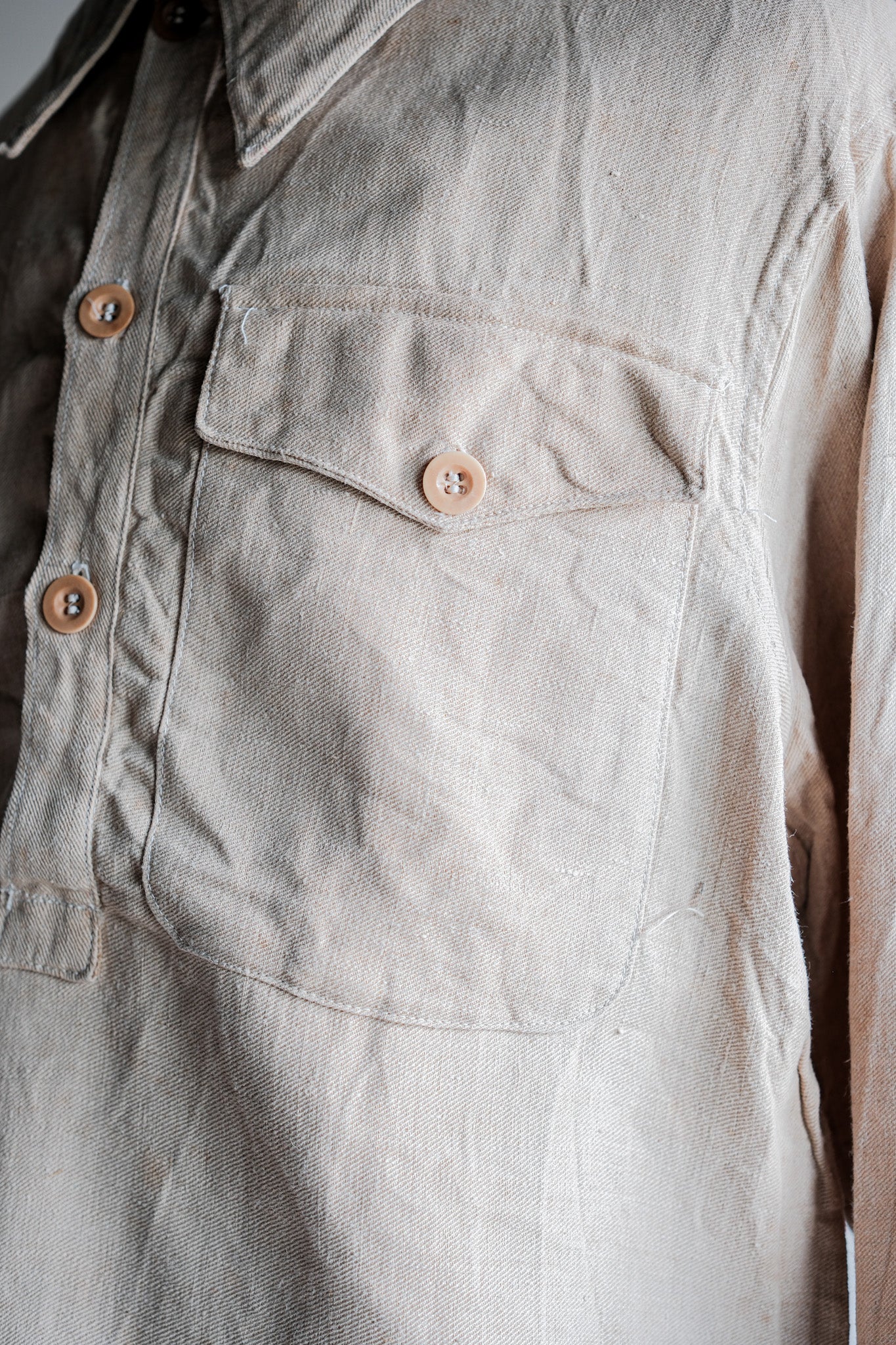 ［~40's］WWⅡ Royal Italian Navy Linen Twill Work Smock Size.2 "Regia Marina"