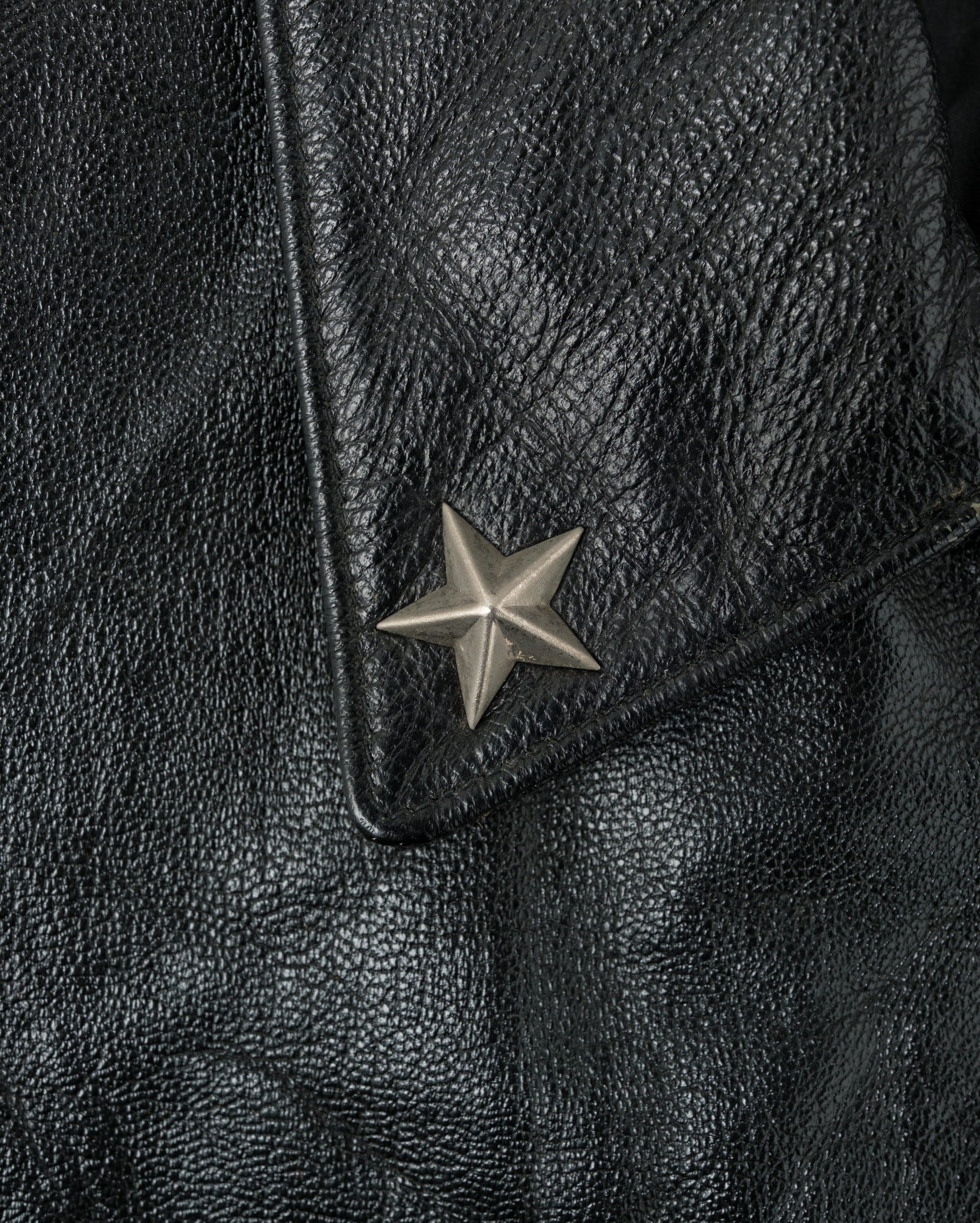 ［~60’s］Italian Army Motorcycle Leather Jacket Size.2
