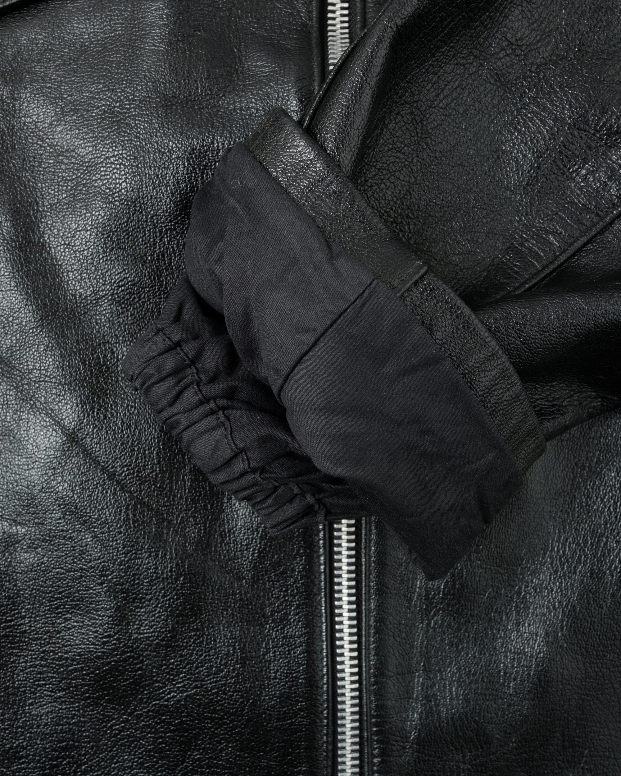 ［~60’s］Italian Army Motorcycle Leather Jacket Size.2