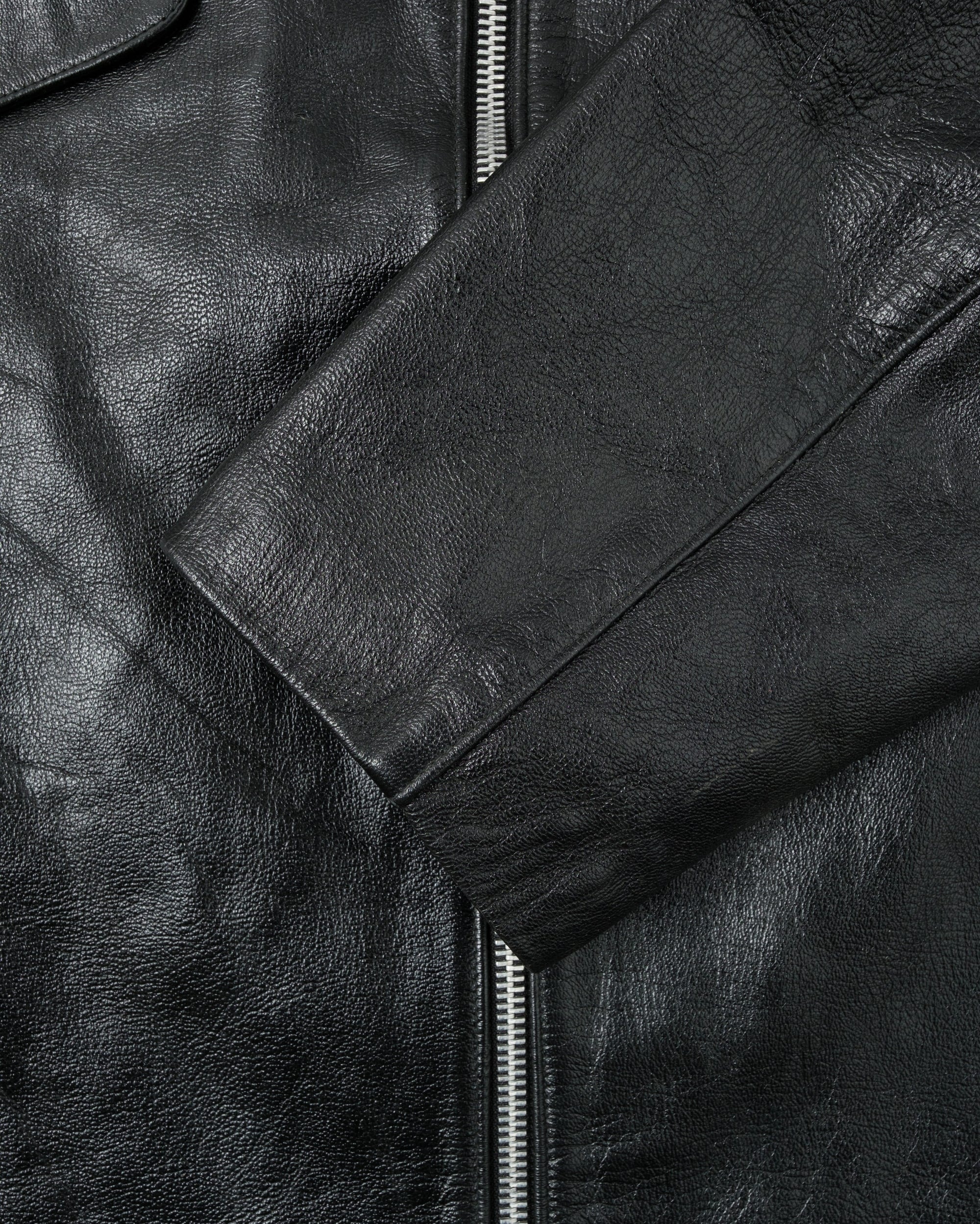 ［~60’s］Italian Army Motorcycle Leather Jacket Size.2