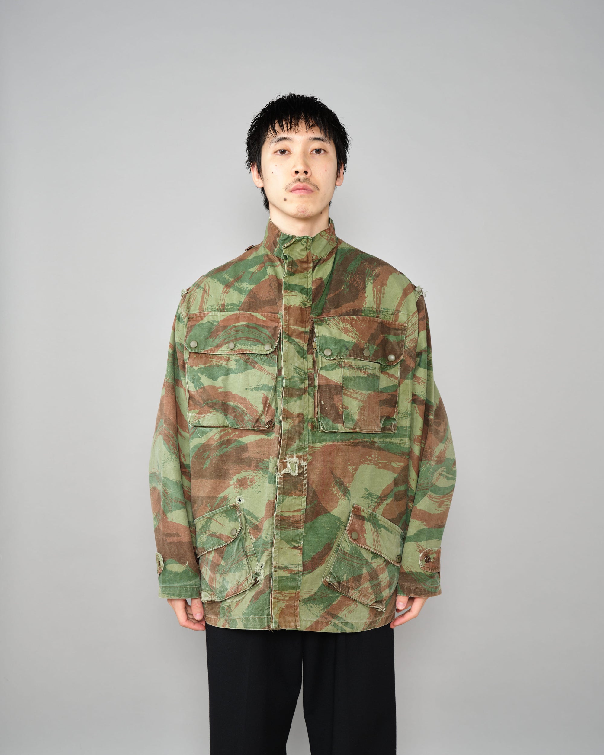 ［~50's］French Army TAP47/54 Lizard Camouflage Paratrooper Jacket Size.32
