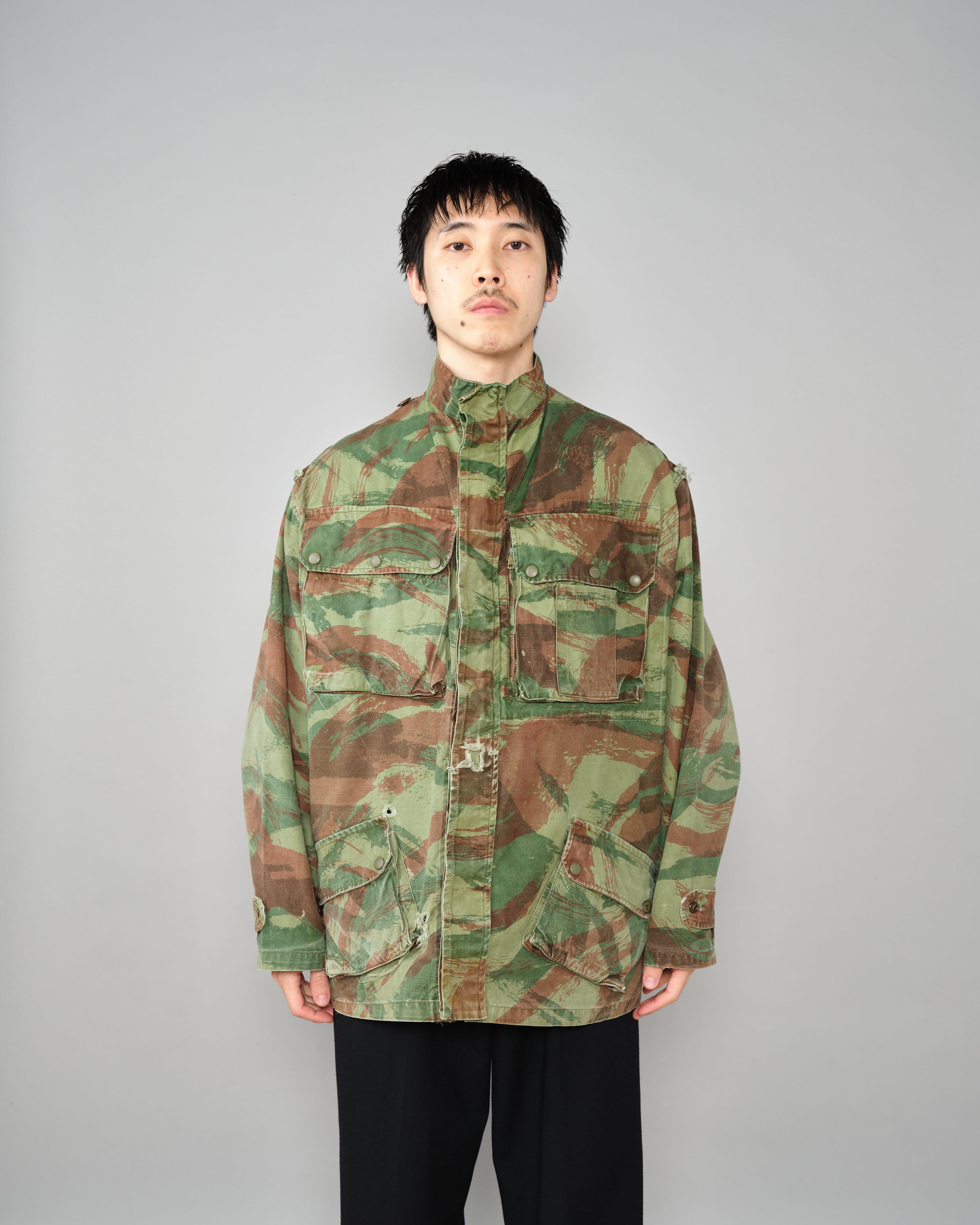 【~50's】French Army TAP47/54 Lizard Camouflage Paratrooper Jacket Size.32