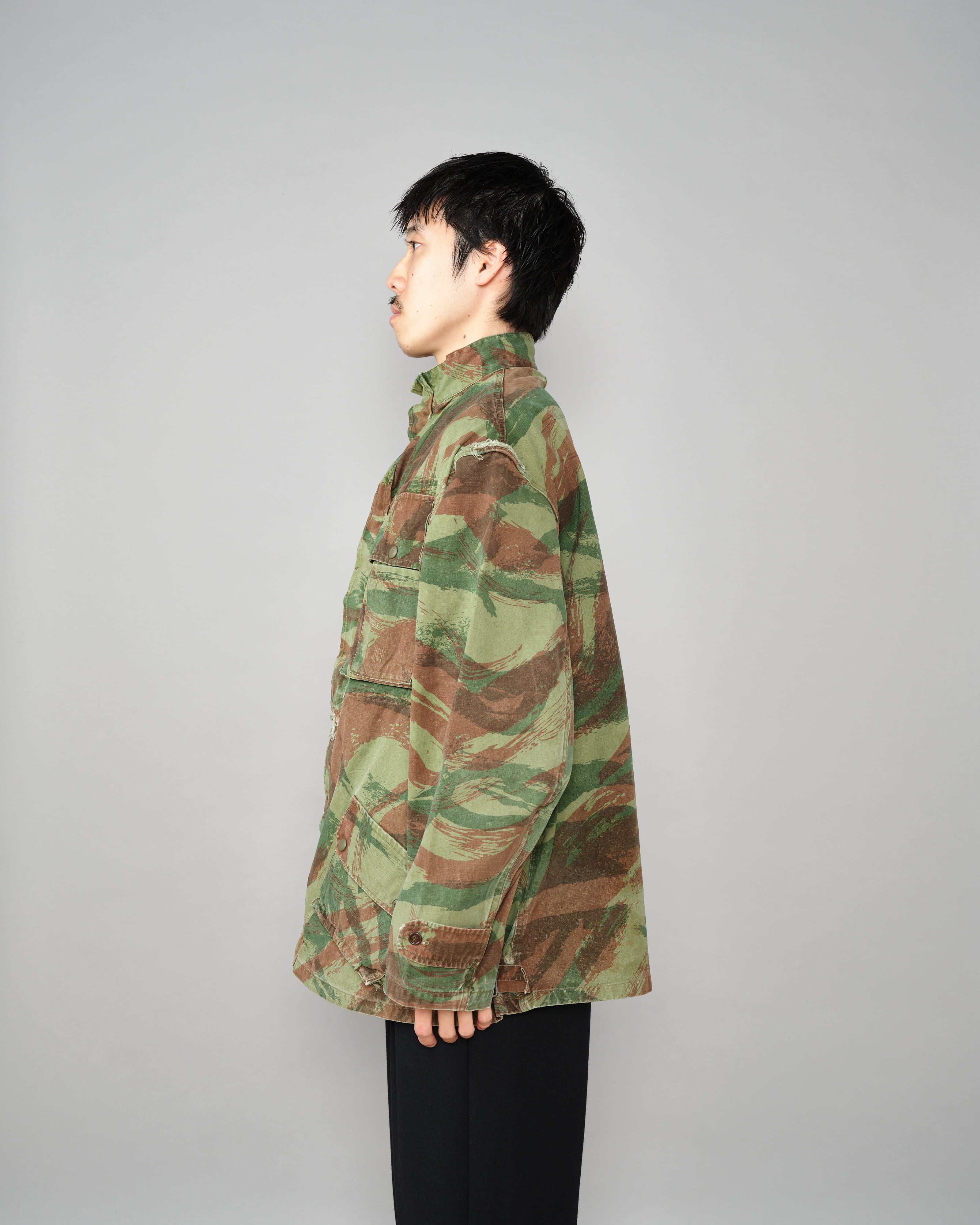 【~50's】French Army TAP47/54 Lizard Camouflage Paratrooper Jacket Size.32