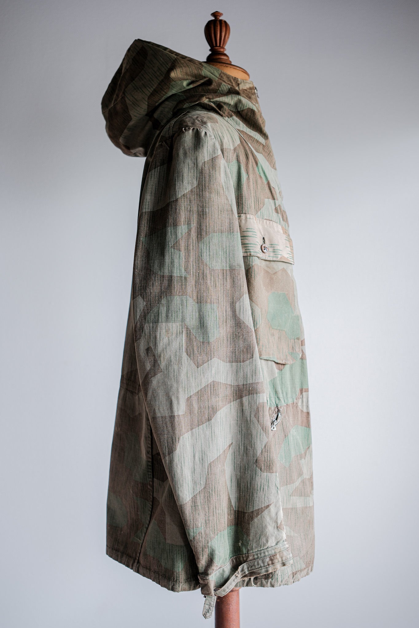 ［~40's］WWⅡ German Army Splinter Camouflage Zip Up Hooded Jacket "Localmade" "Wehrmacht"