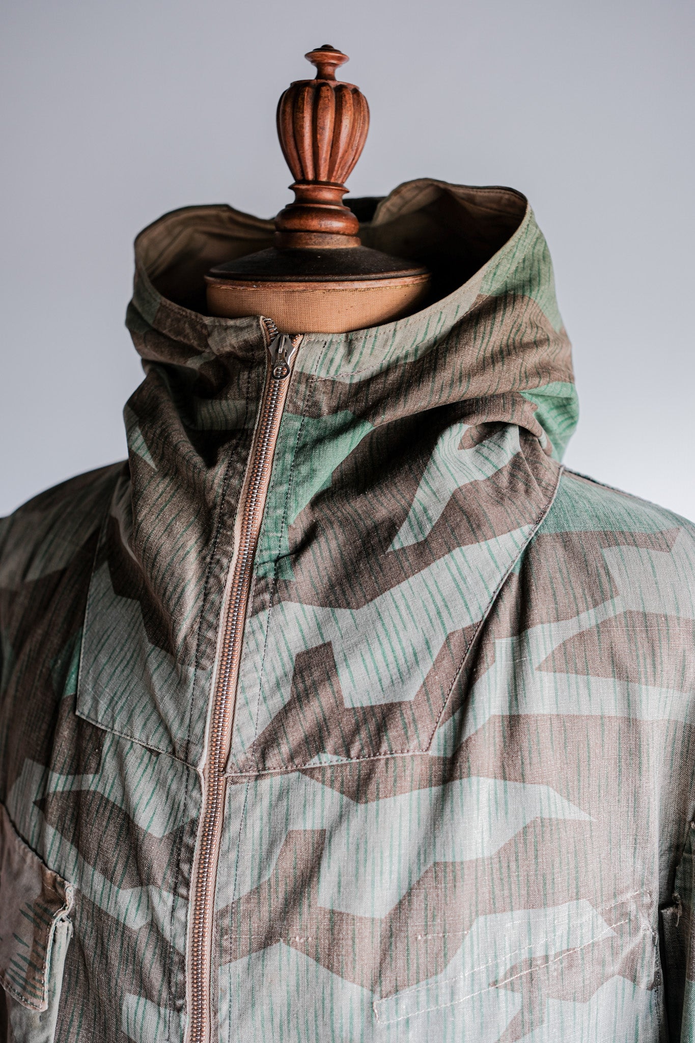 [~ 40's] WWⅡ German Army Splinter Camouflage Zip Up Hooded Jacket "LOCALMADE" "Wehrmacht"