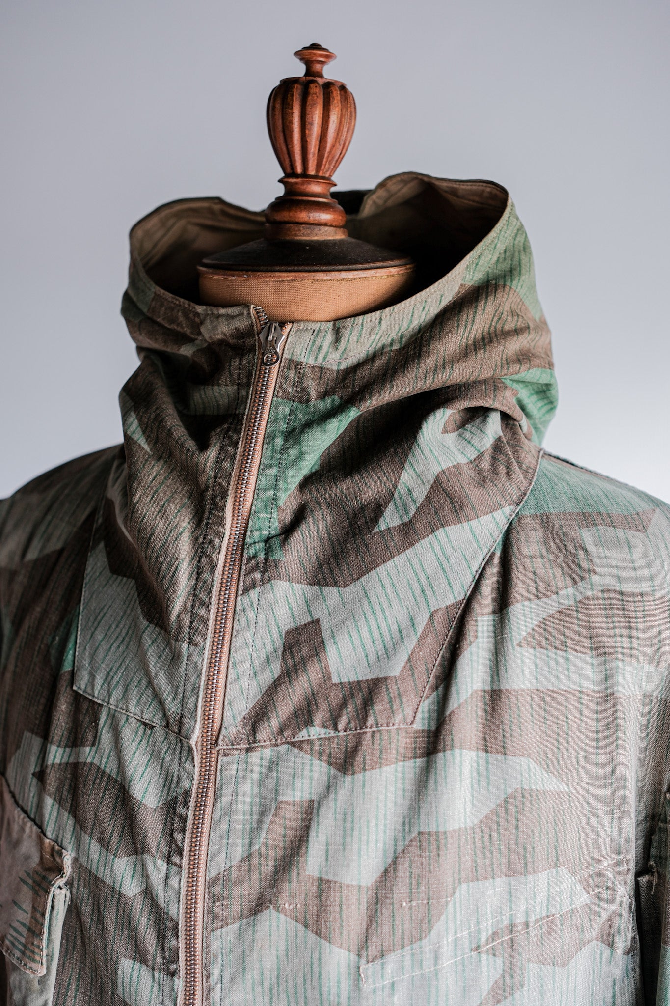 ［~40's］WWⅡ German Army Splinter Camouflage Zip Up Hooded Jacket "Localmade" "Wehrmacht"