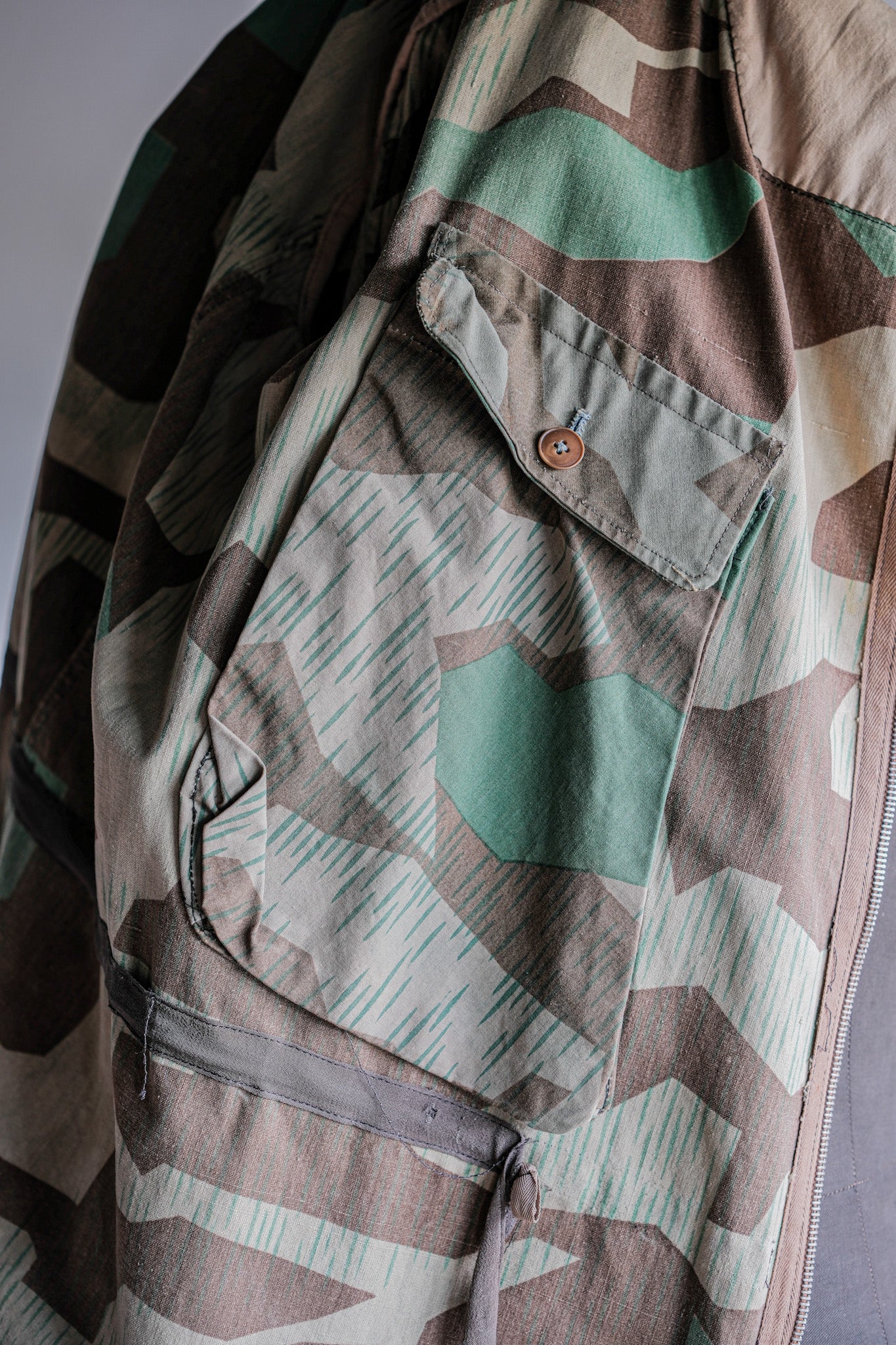 ［~40's］WWⅡ German Army Splinter Camouflage Zip Up Hooded Jacket "Localmade" "Wehrmacht"