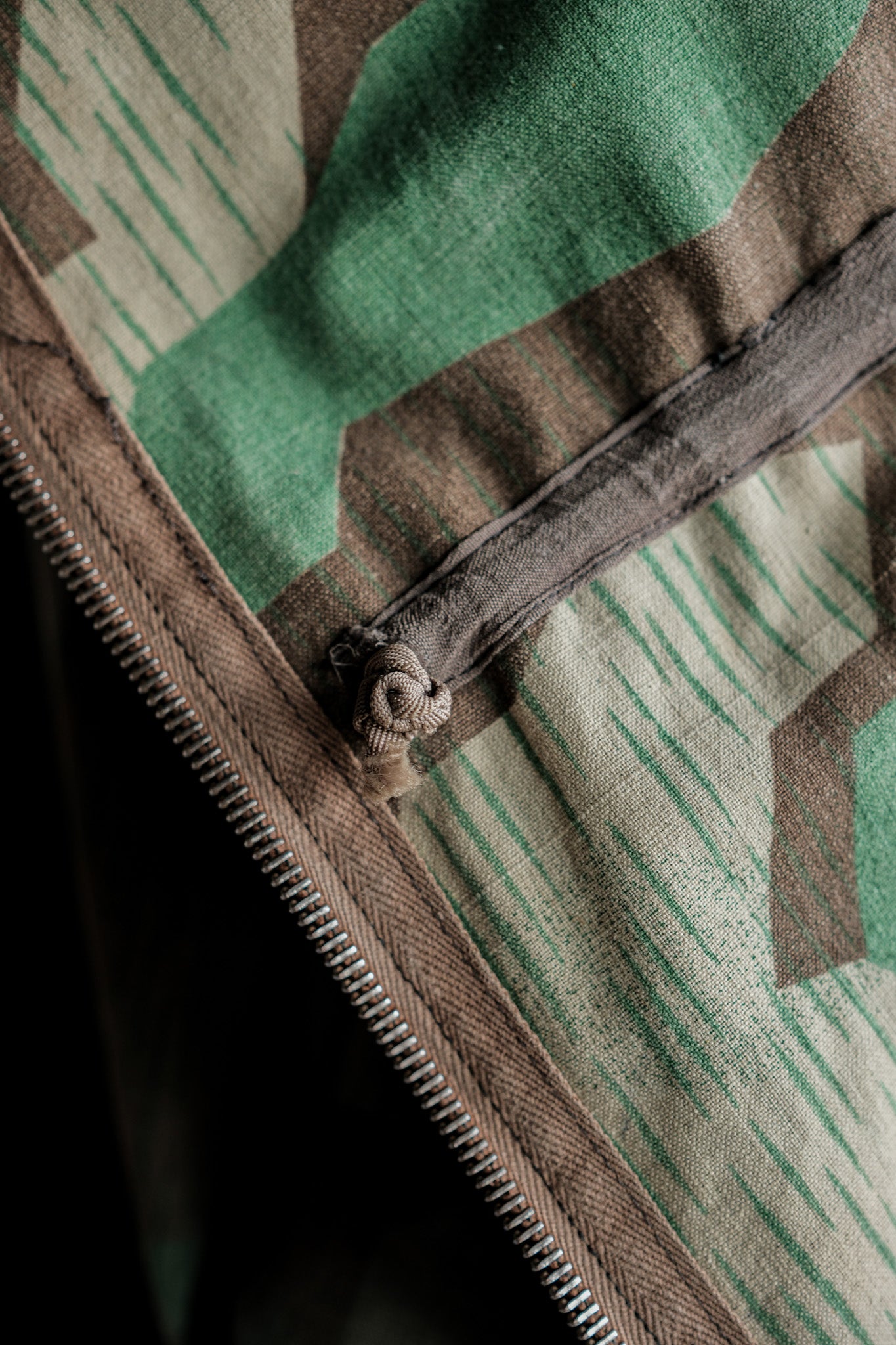 ［~40's］WWⅡ German Army Splinter Camouflage Zip Up Hooded Jacket "Localmade" "Wehrmacht"