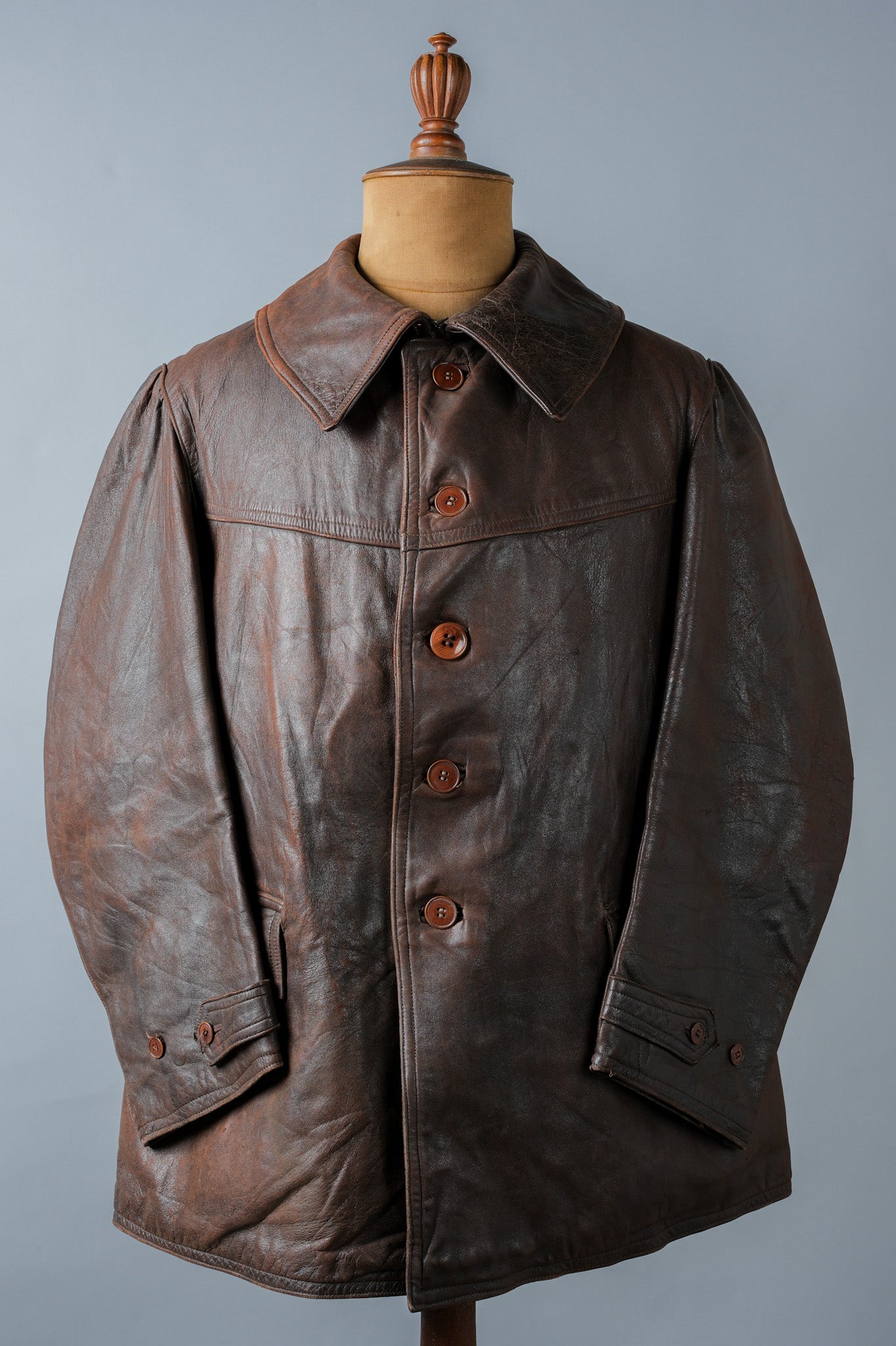 [~ 40's] WWⅱ French Army M35 Tank Crew En cuir Jacket