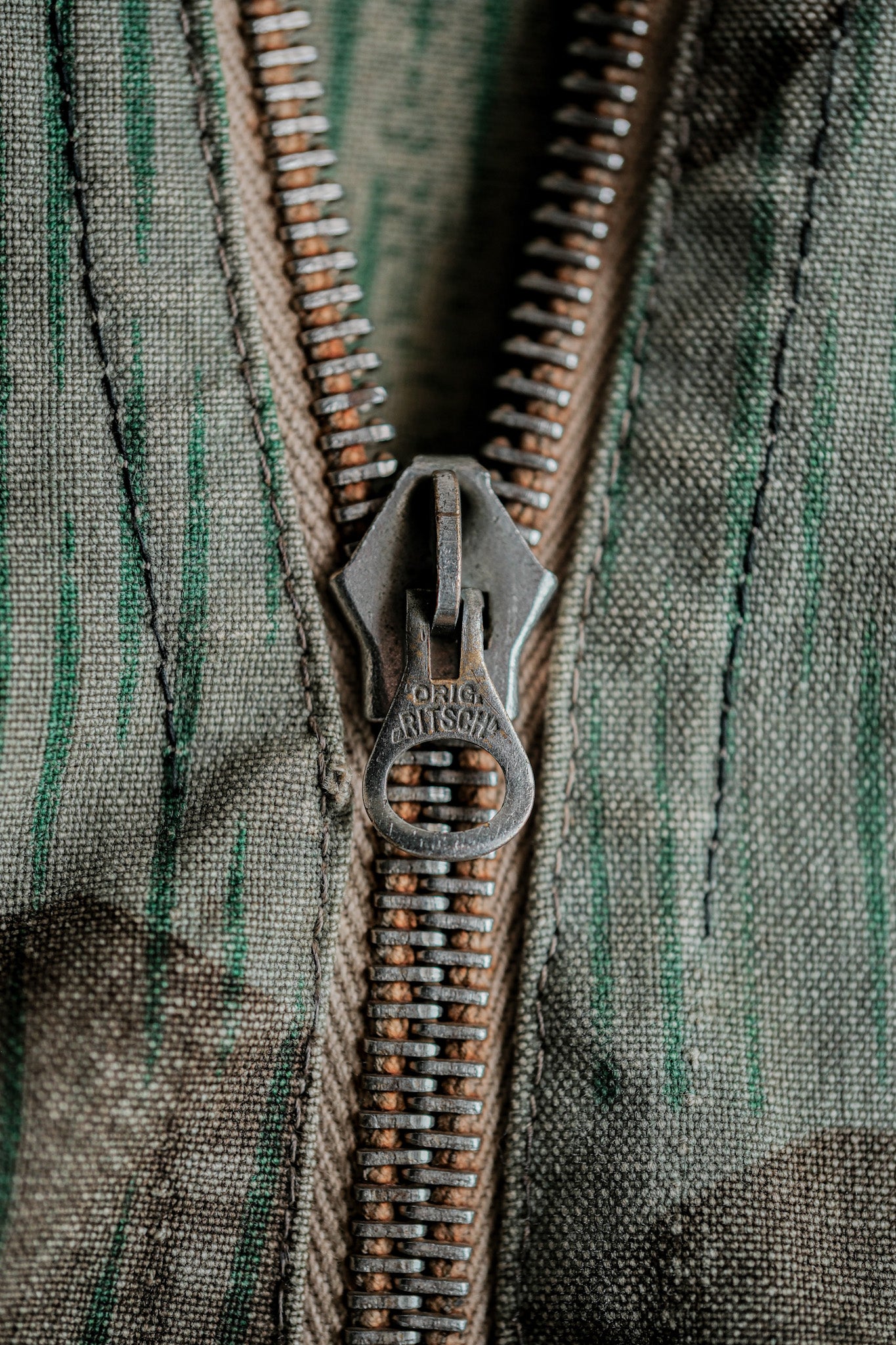 ［~40's］WWⅡ German Army Splinter Camouflage Zip Up Hooded Jacket "Localmade" "Wehrmacht"
