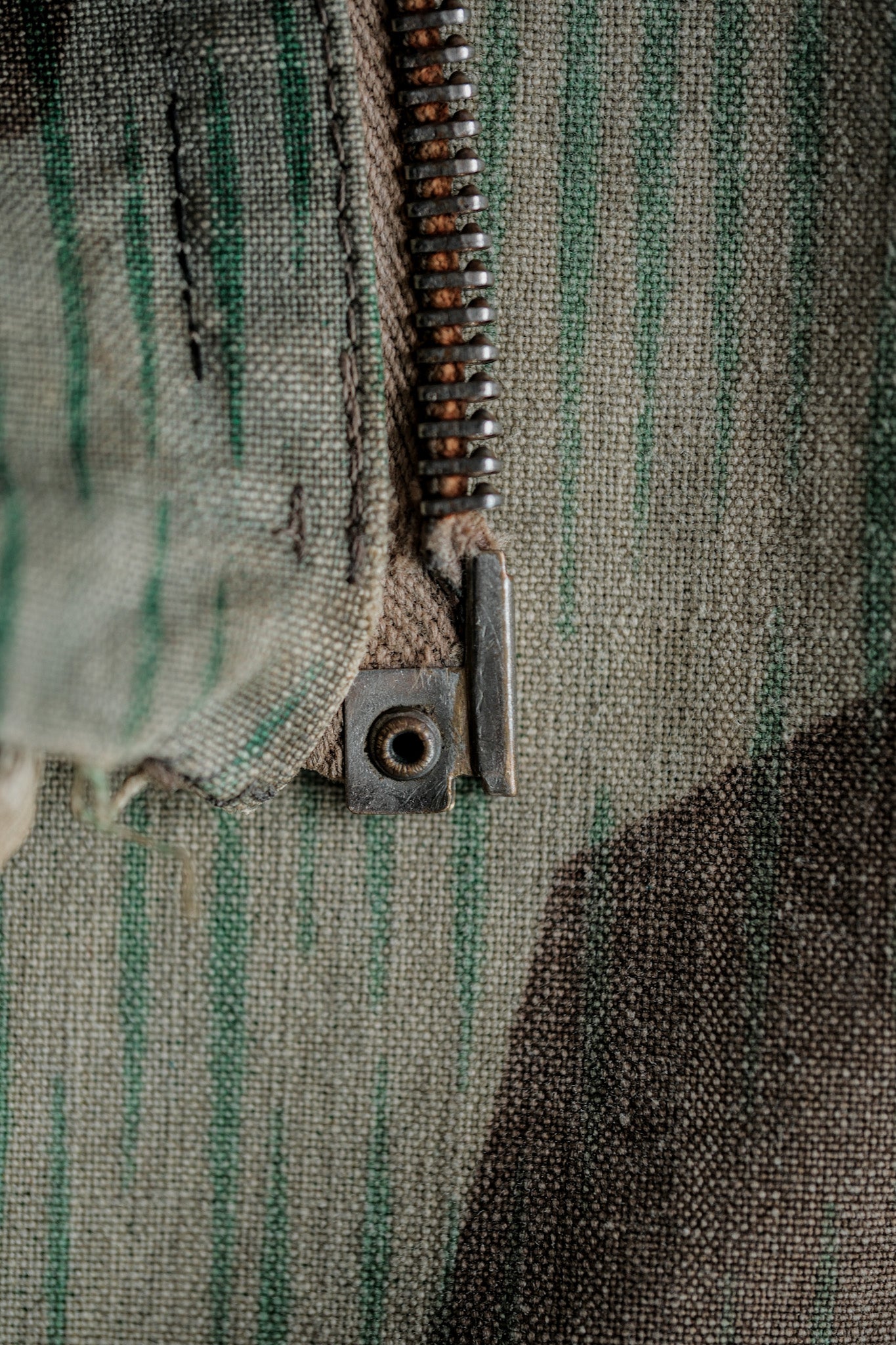 ［~40's］WWⅡ German Army Splinter Camouflage Zip Up Hooded Jacket "Localmade" "Wehrmacht"