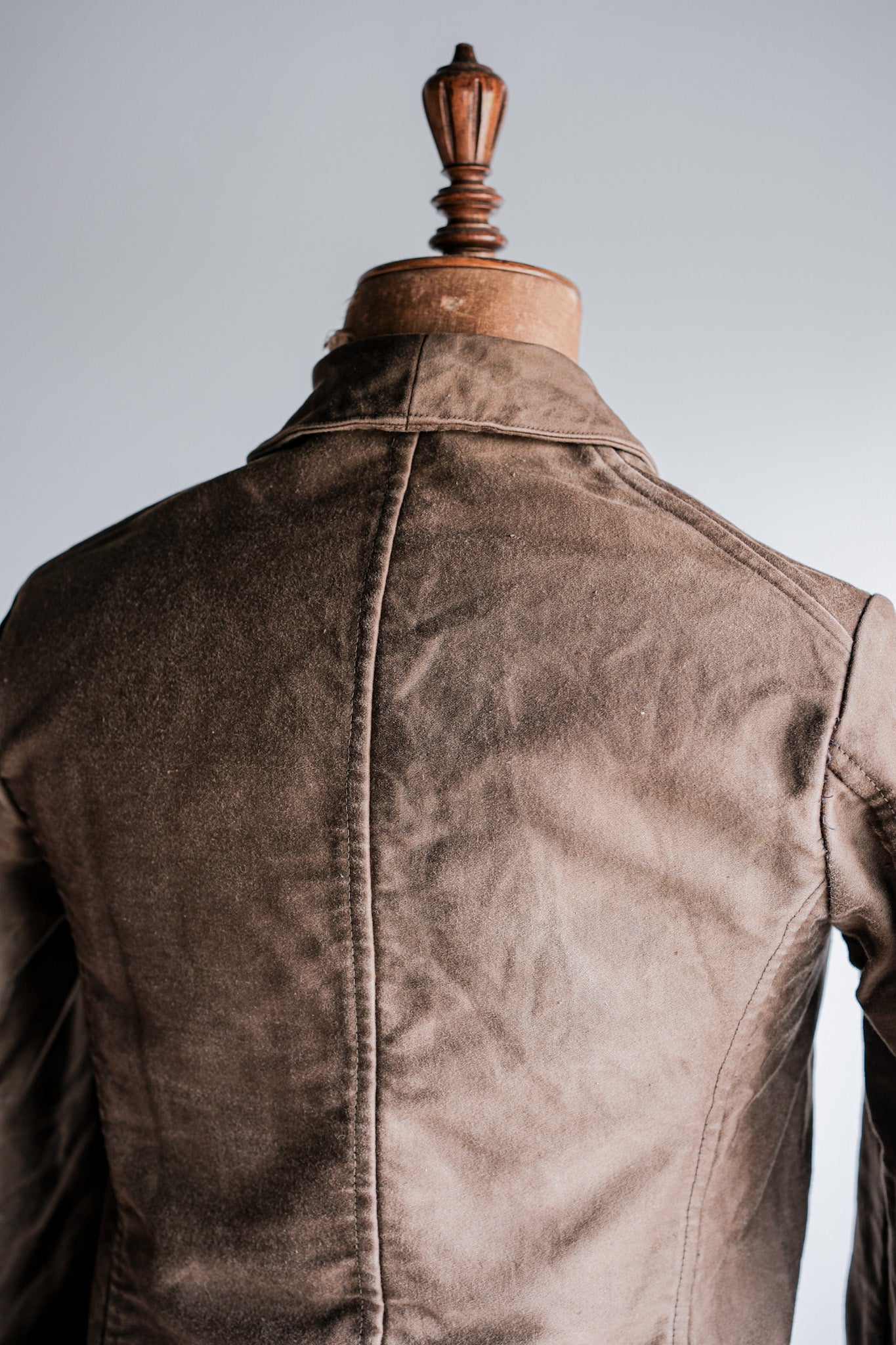 【~30's】French Vintage Brown Moleskin Work Jacket