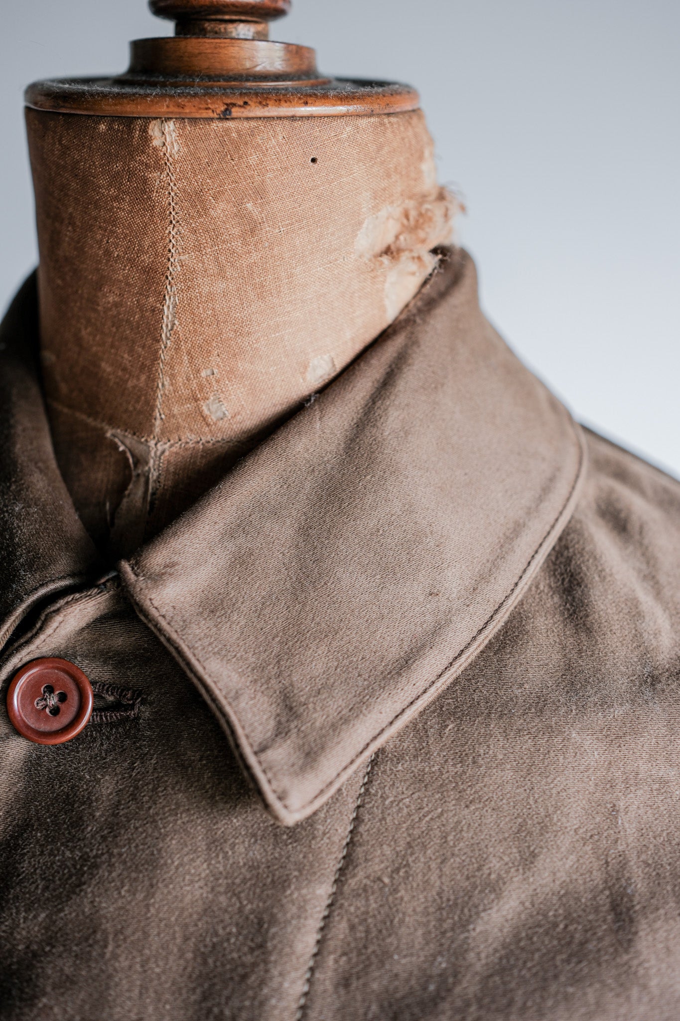 ［~30's］French Vintage Brown Moleskin Work Jacket