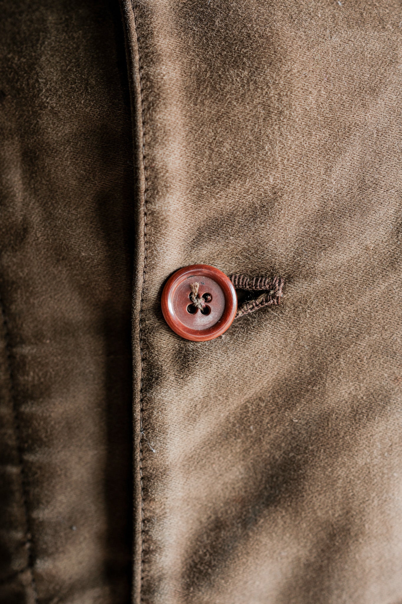 ［~30's］French Vintage Brown Moleskin Work Jacket