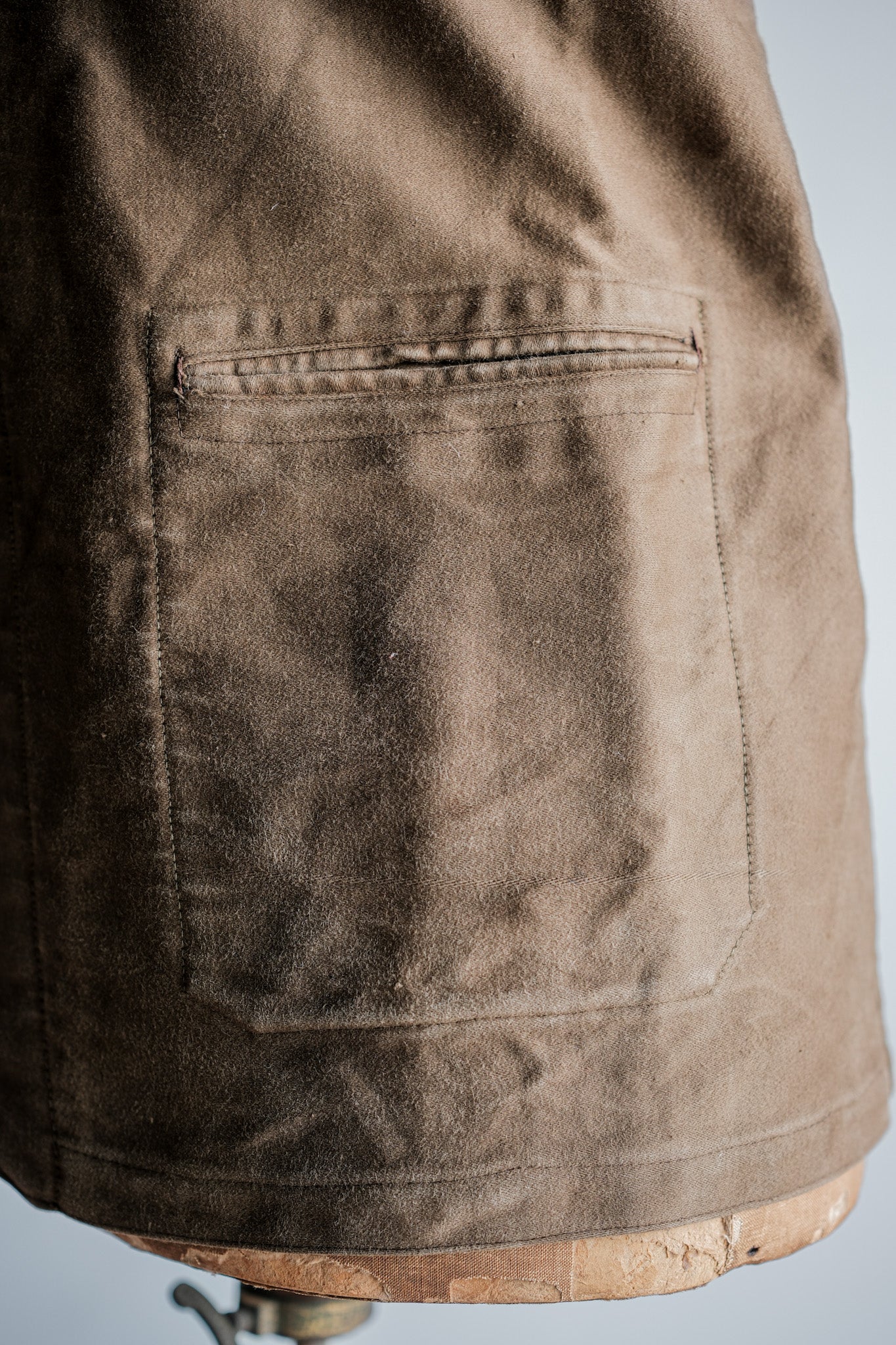 ［~30's］French Vintage Brown Moleskin Work Jacket