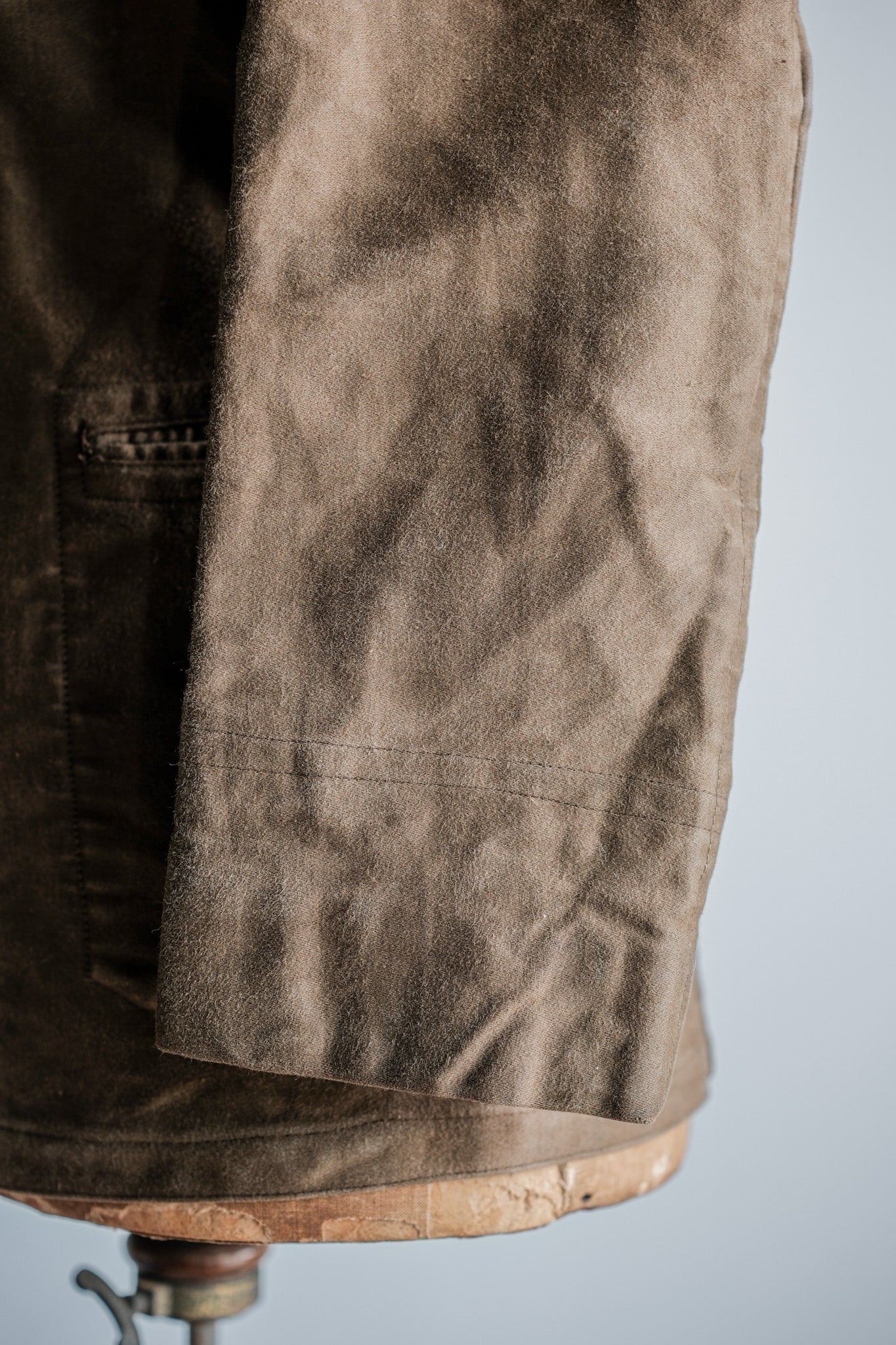 ［~30's］French Vintage Brown Moleskin Work Jacket