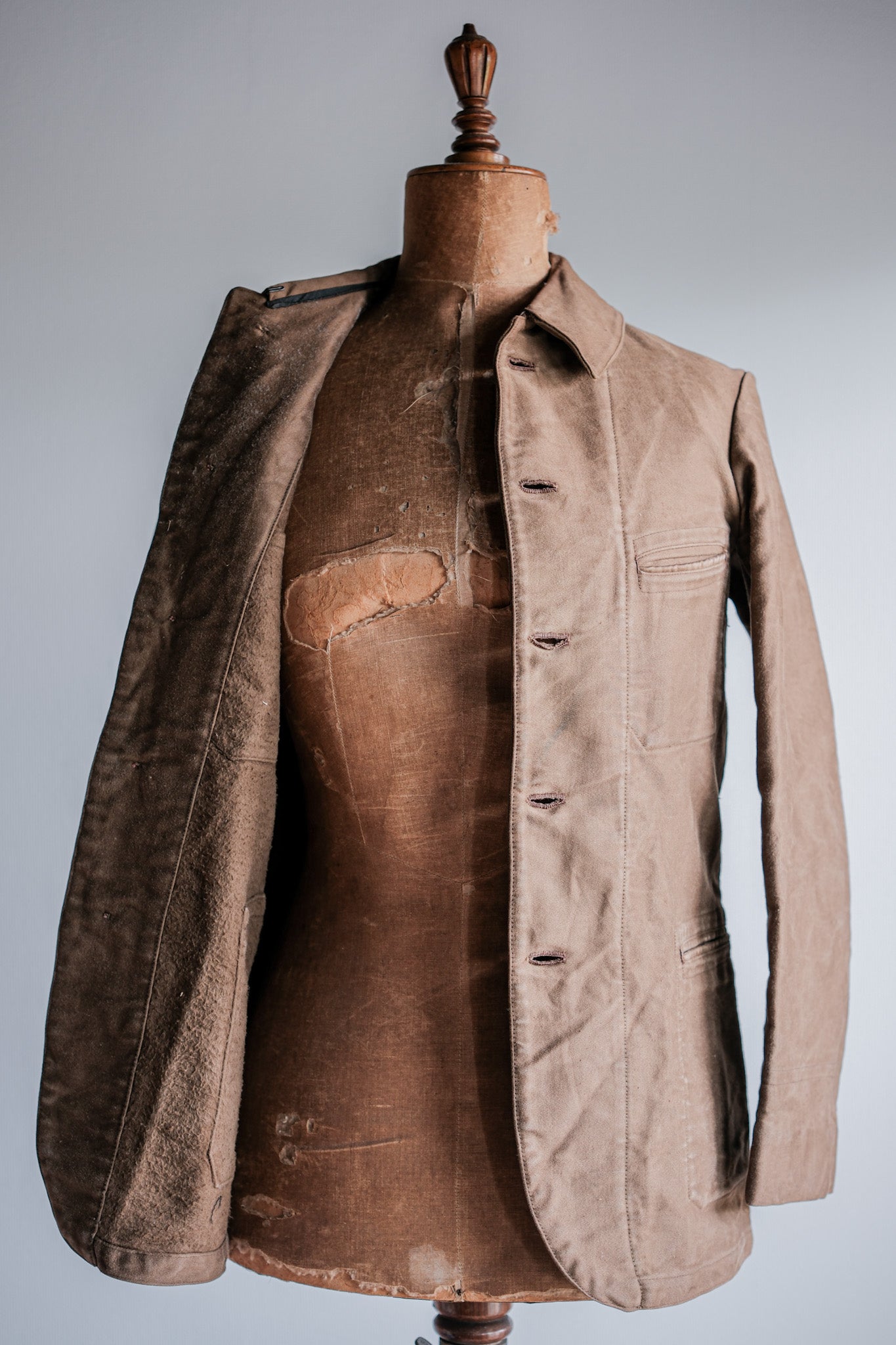 ［~30's］French Vintage Brown Moleskin Work Jacket