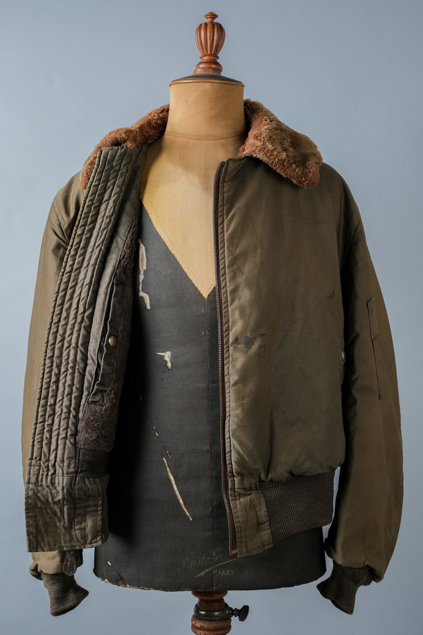 [~ 40's] WWⅱ U.Army Air Force Type B-15A Veste de vol "modifiée"