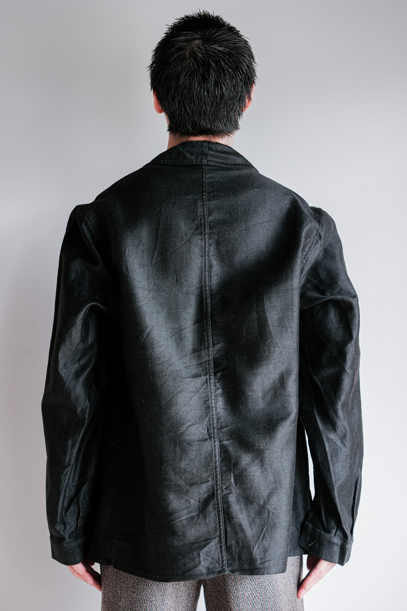 ［~40's］French Vintage Black Light Moleskin Work Jacket