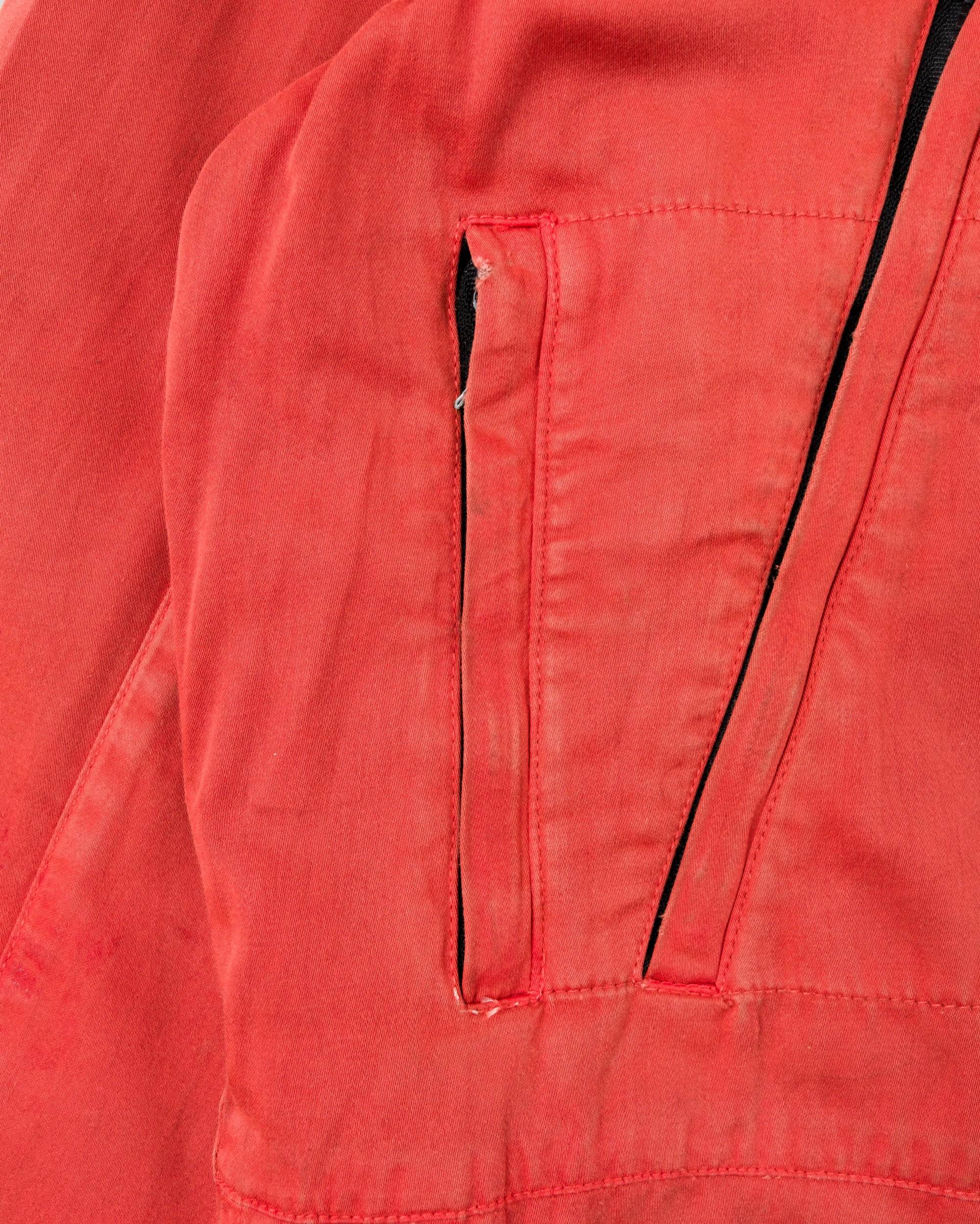 ［96AW］Old STONE ISLAND Garment Dyed Detachable Hood Raglan Sleeve Cotton Jacket Size.M "RASO GOMMATO" "Green Edge"