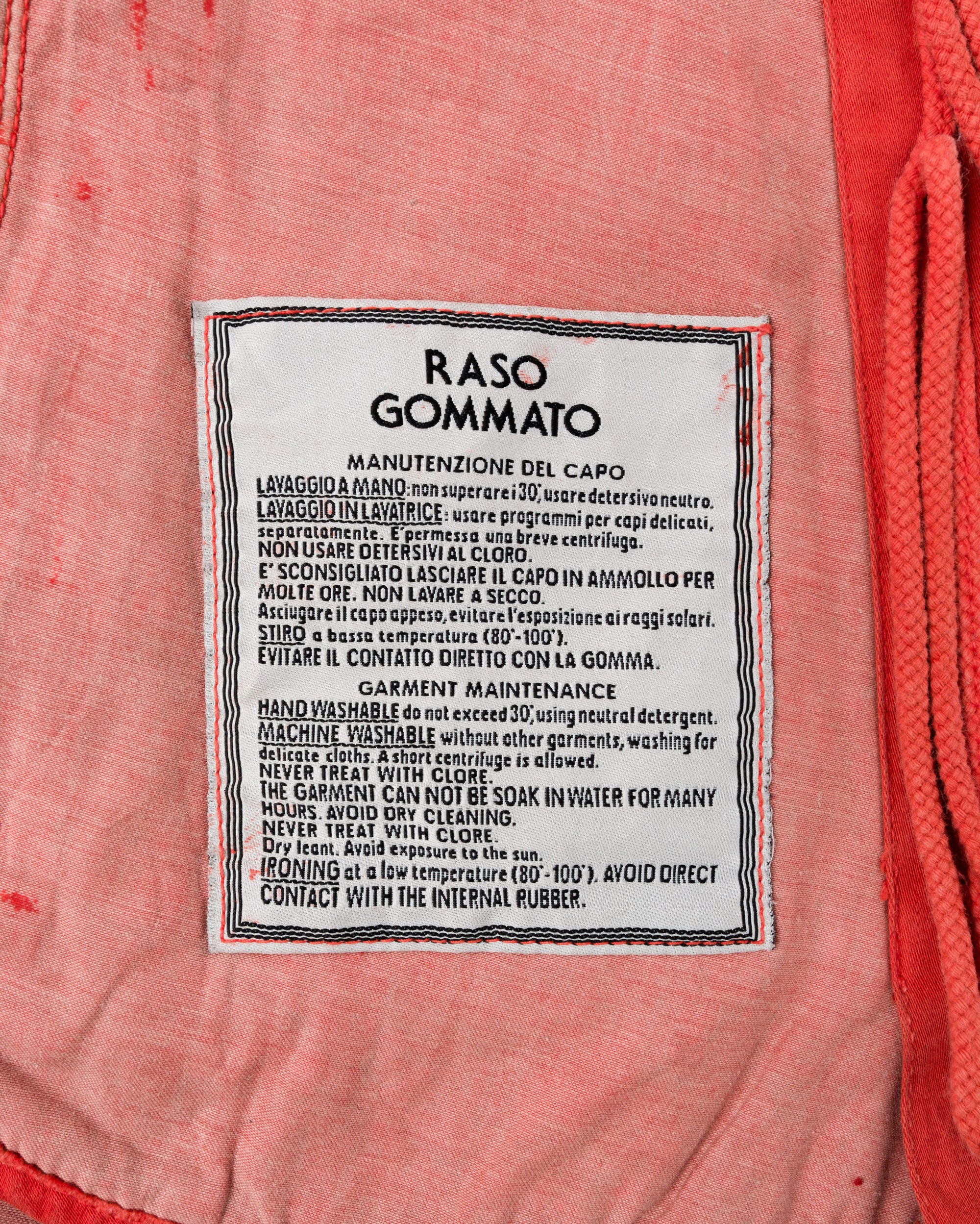 ［96AW］Old STONE ISLAND Garment Dyed Detachable Hood Raglan Sleeve Cotton Jacket Size.M "RASO GOMMATO" "Green Edge"