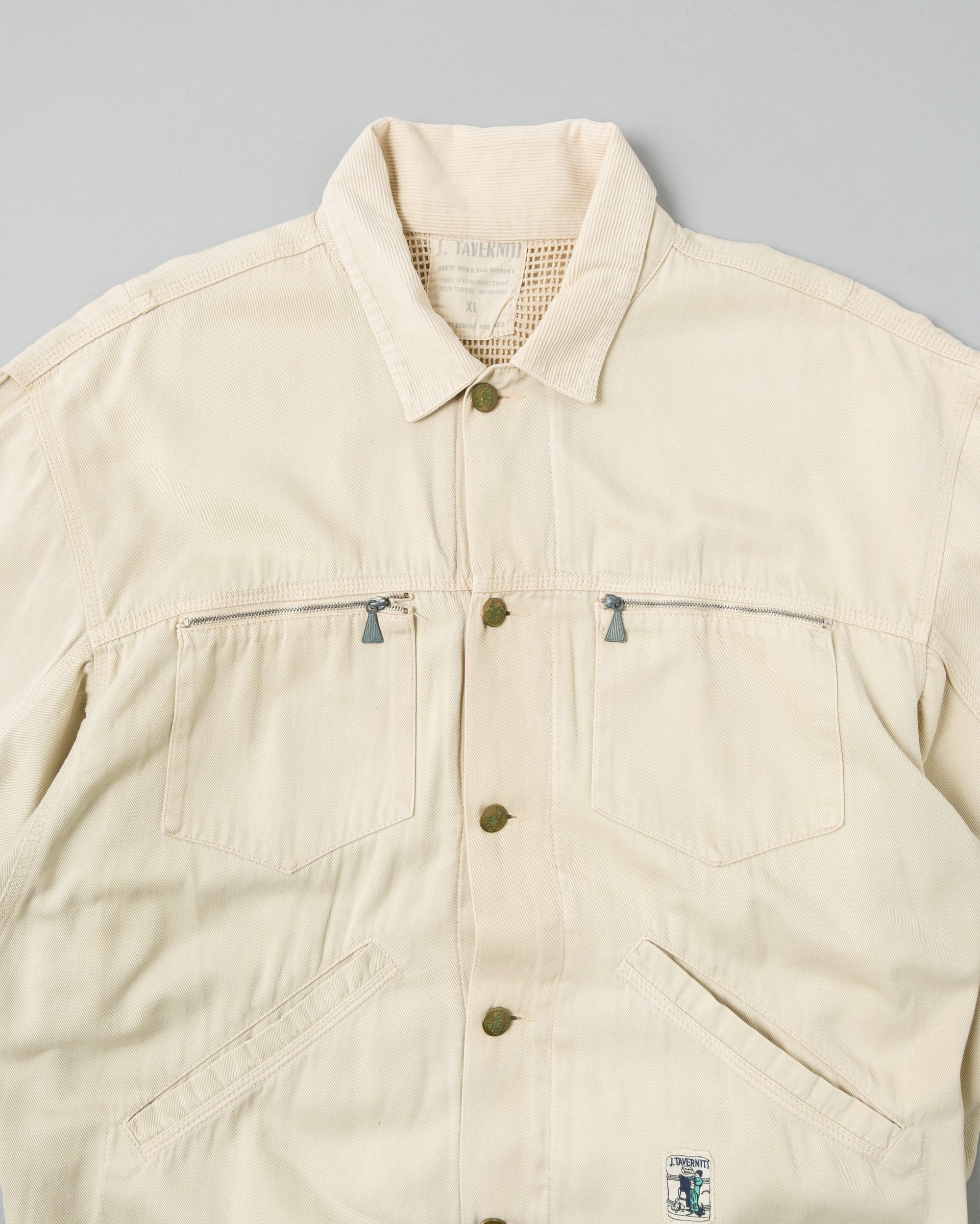 ［~80's］Old J.TAVERNITI Cotton Twill 4 Pockets Jacket Size.XL