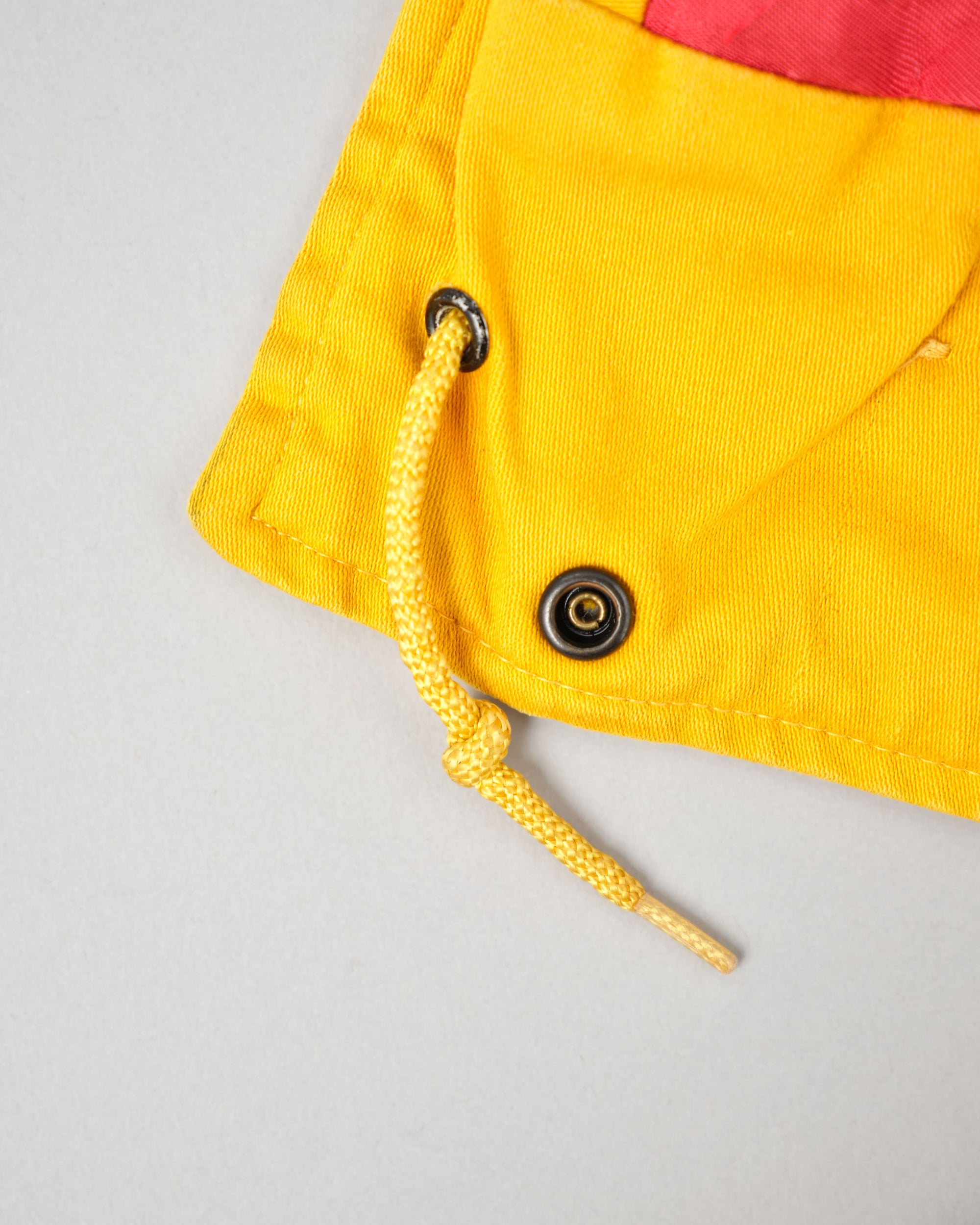 ［~60's］British Vintage Detachable Hood Yellow Cotton Satin Mountaineering Jacket