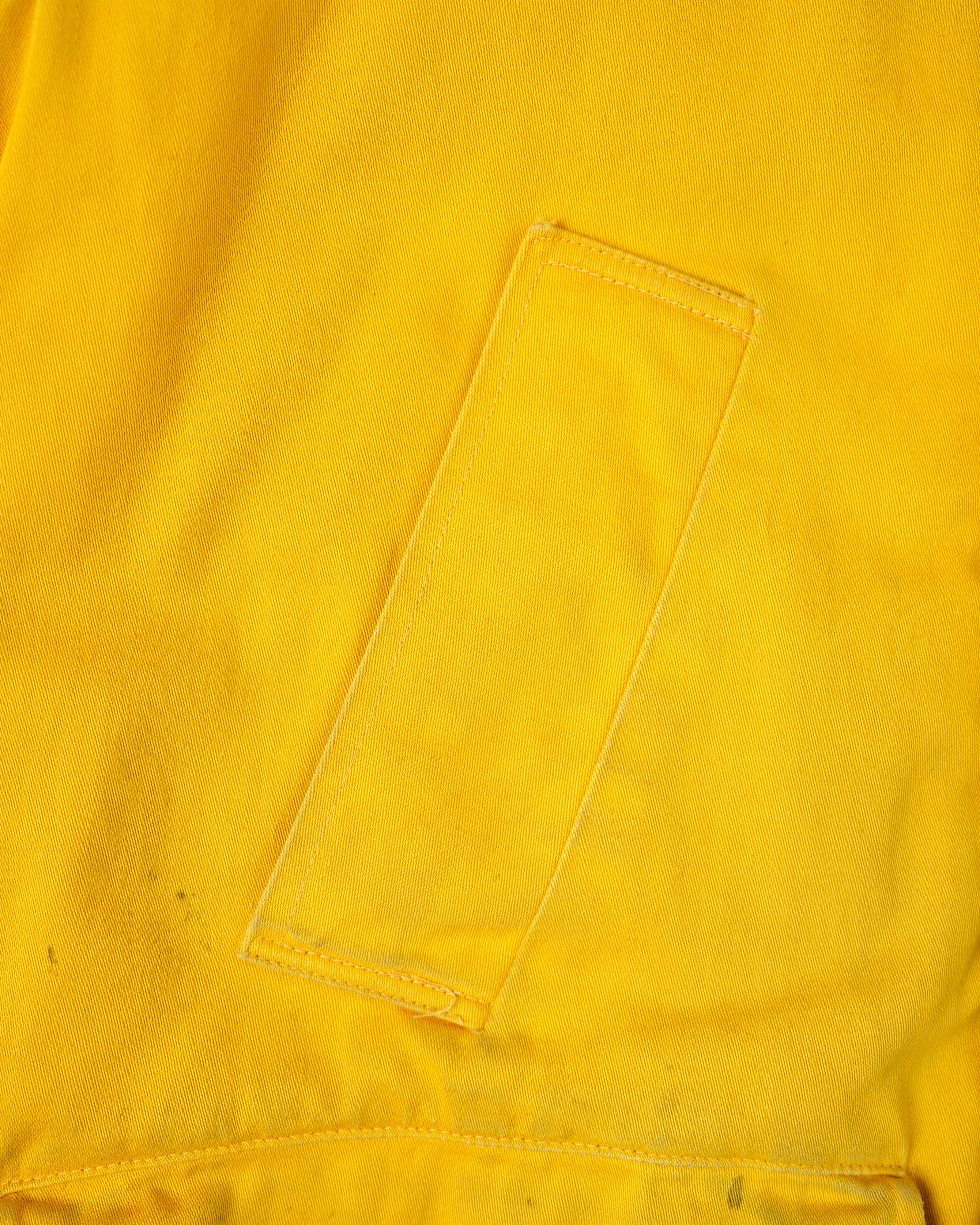 [~60's] 브리티시 빈티지 탈착식 후드 옐로우 코튼 새틴 마운티니어링 재킷