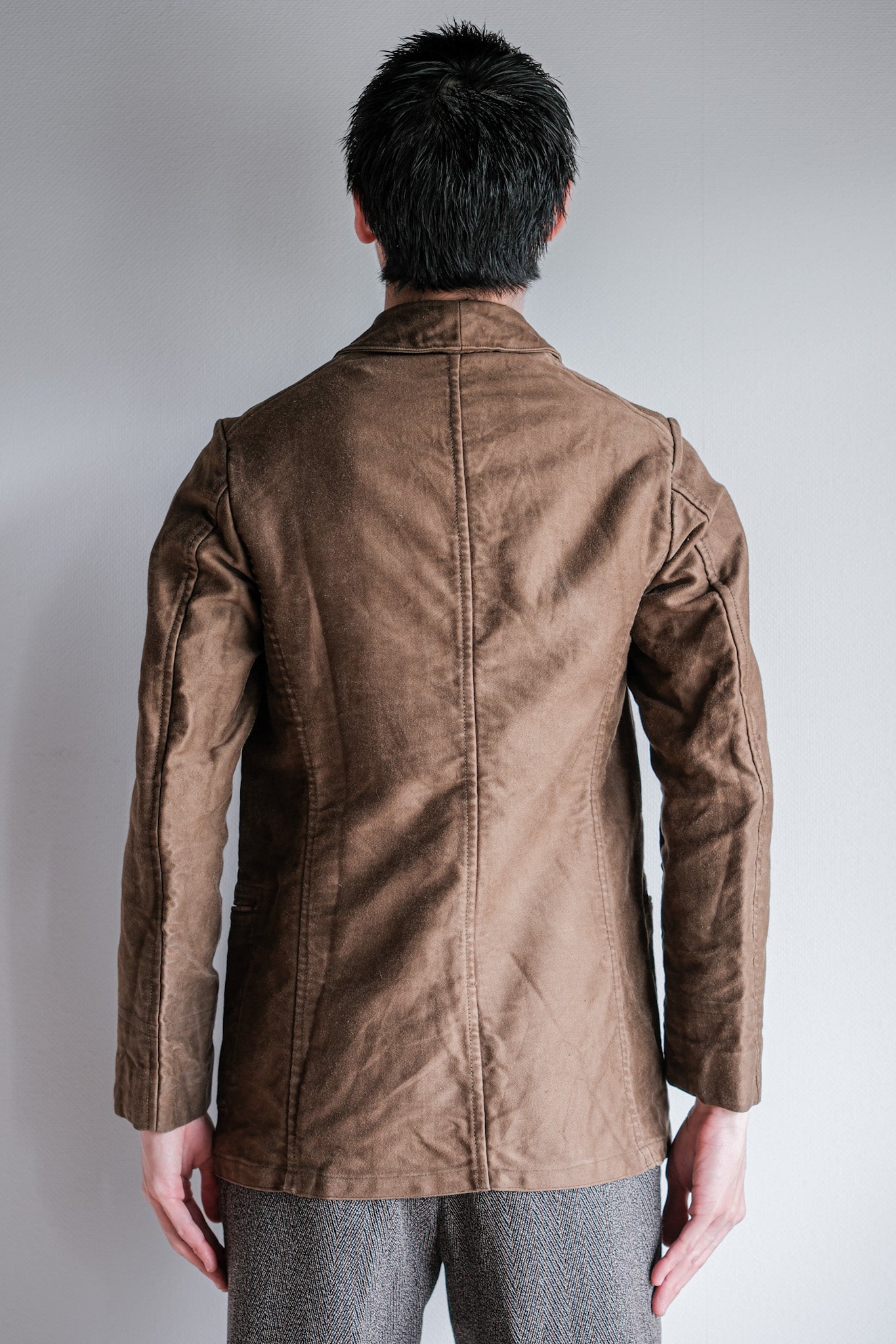 ［~30's］French Vintage Brown Moleskin Work Jacket