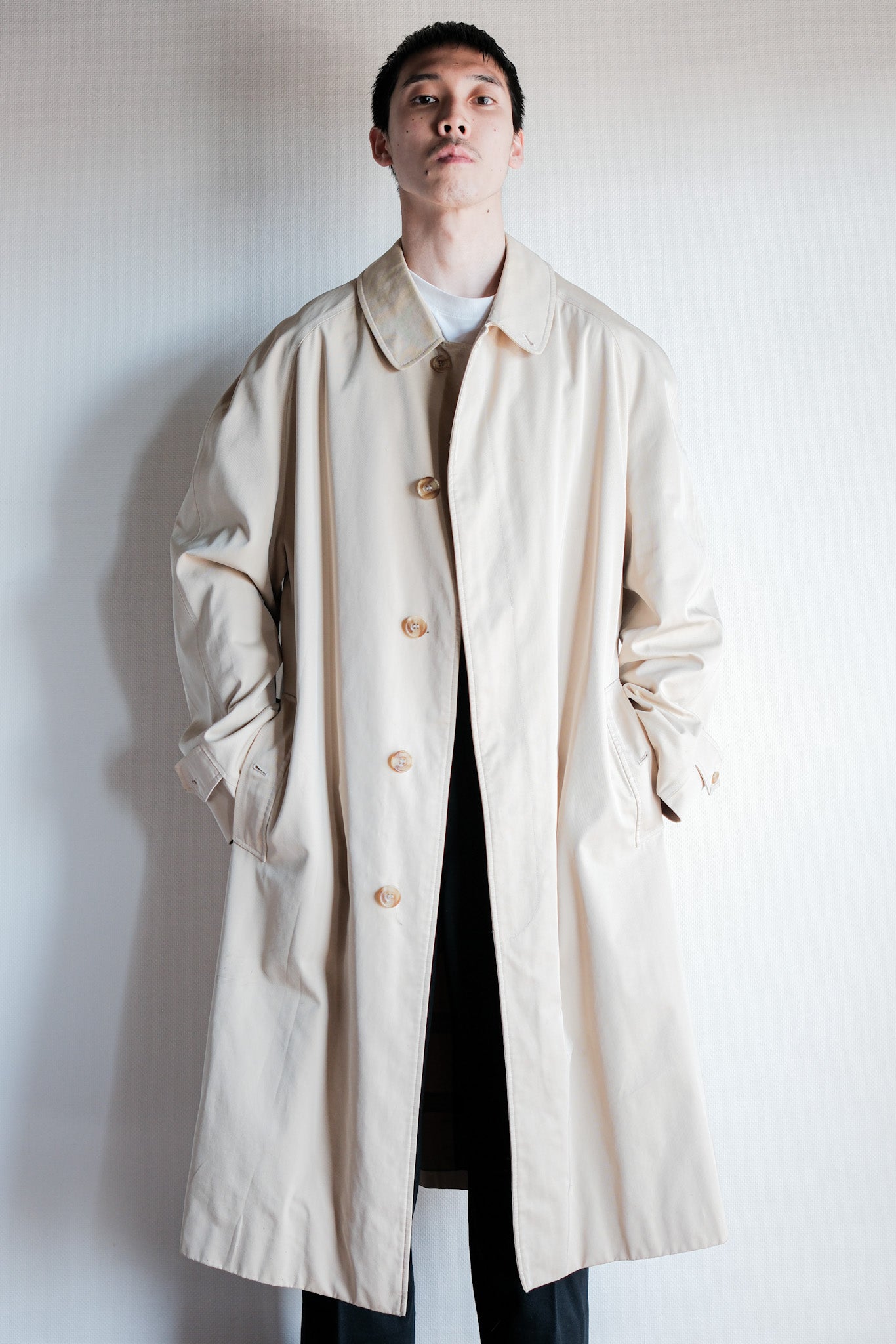 ［~90's］Old INVERTERE Raglan Sleeve Balmacaan Coat C100 Size.42R "DE PAZ 別注"