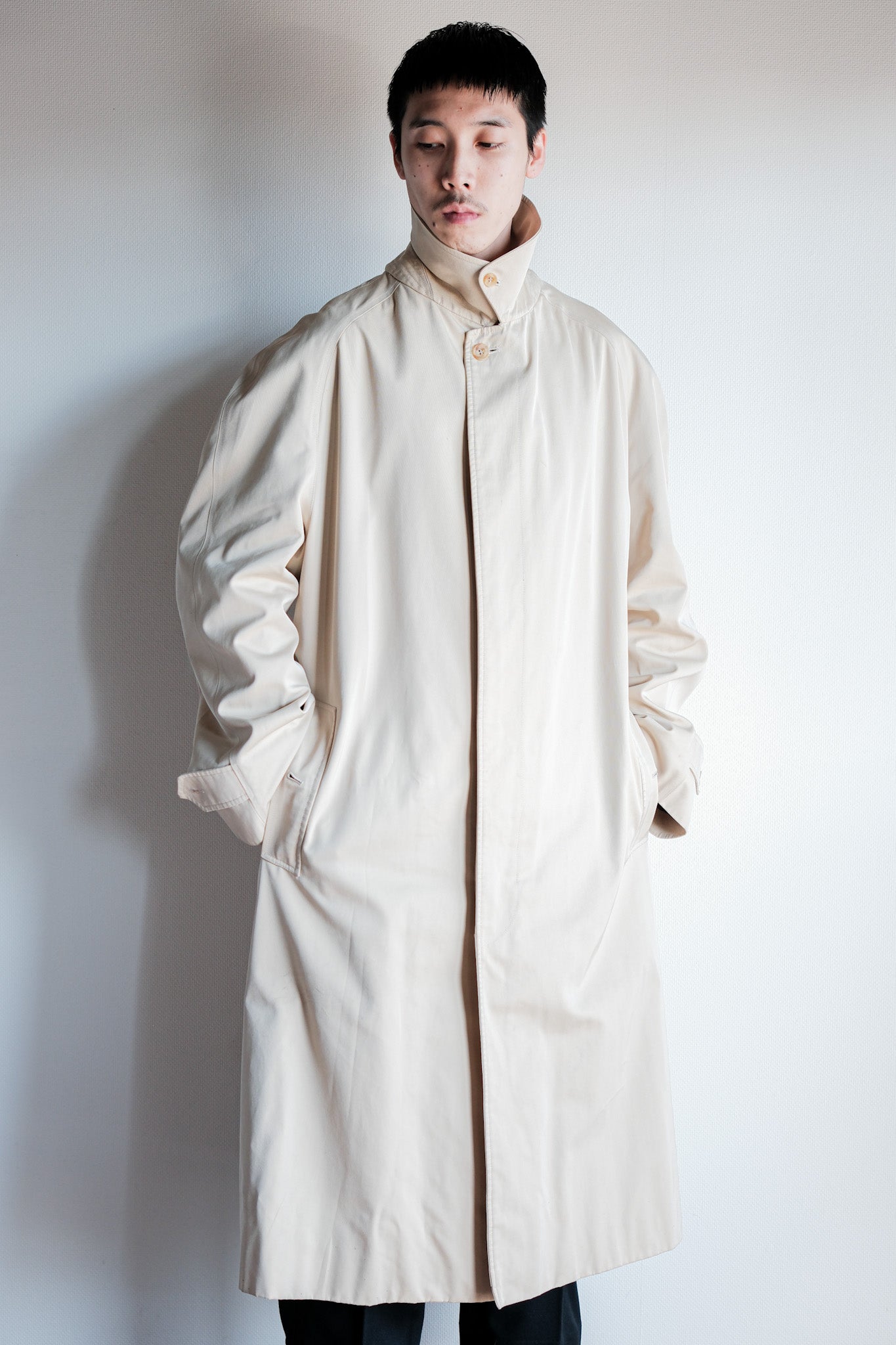 ［~90's］Old INVERTERE Raglan Sleeve Balmacaan Coat C100 Size.42R "DE PAZ 別注"