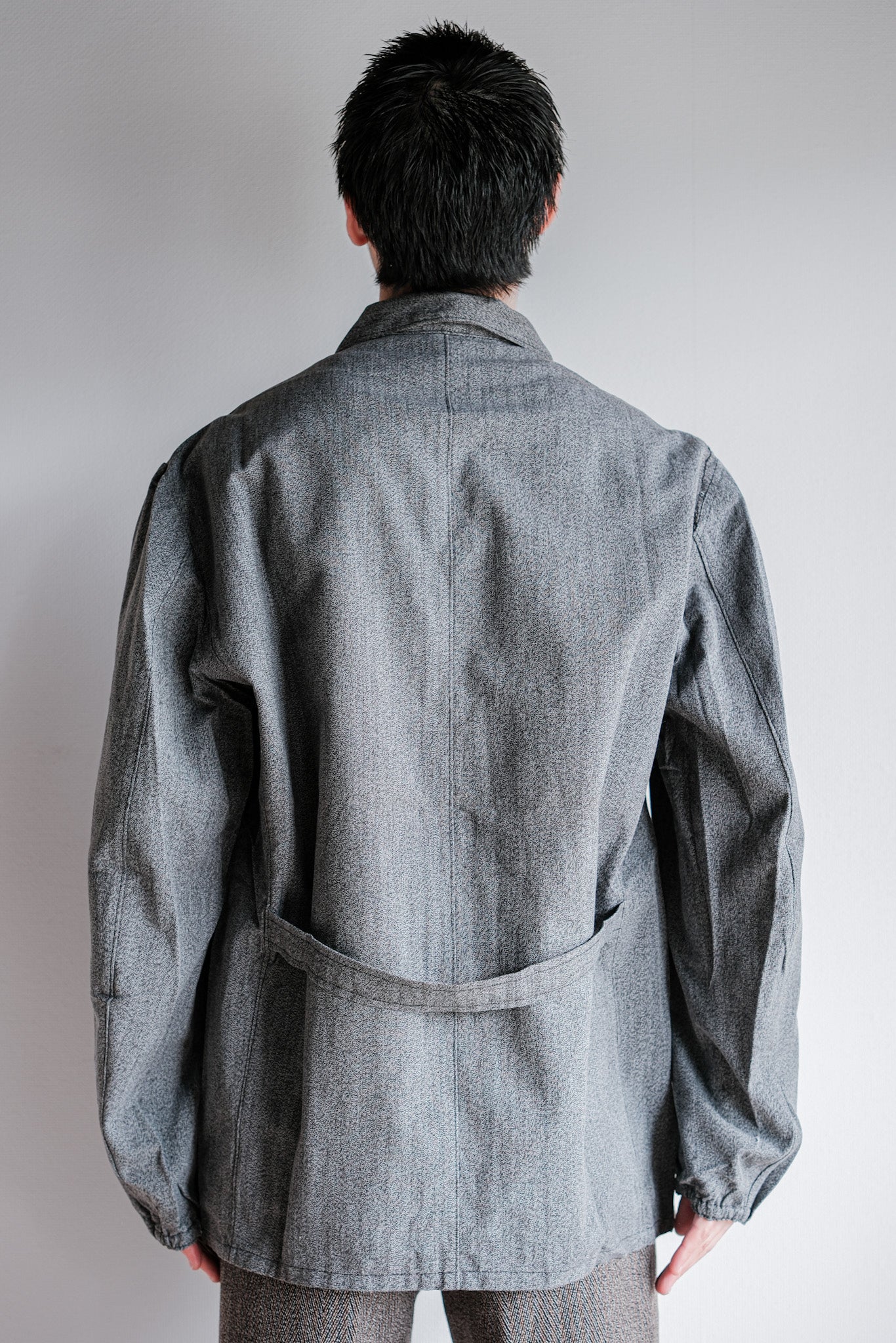 【~10's】WWⅠ Royal Italian Army Salt & Pepper Cotton Work Jacket