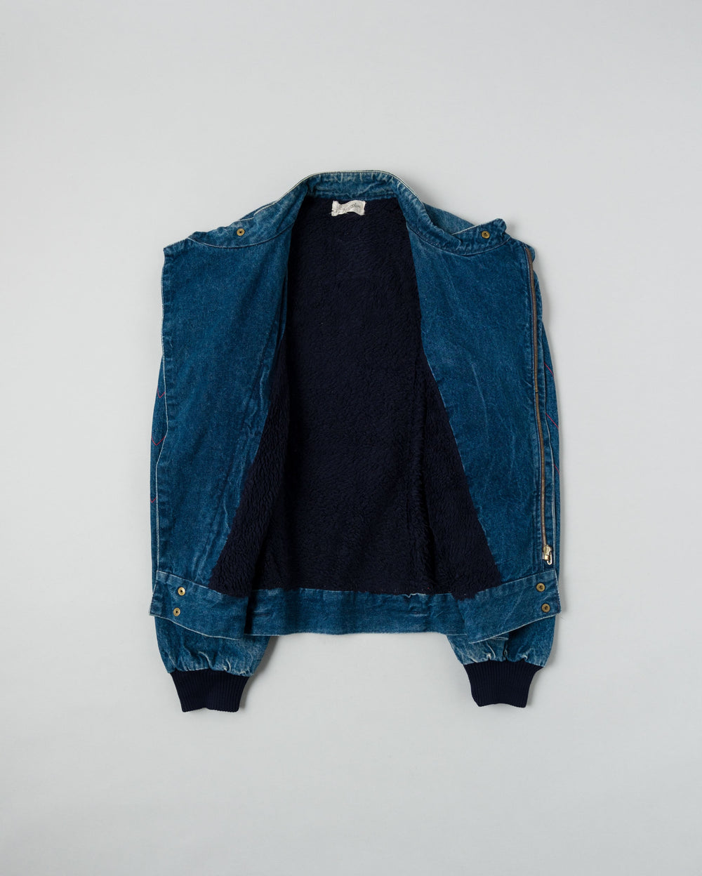 ［~80’s］Old GUCCI Fur Lined Denim Bomber Jacket