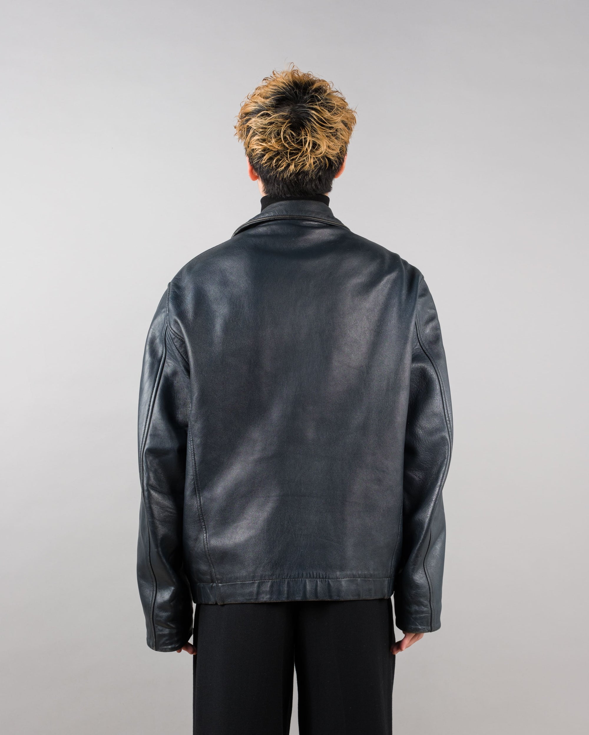 ［~70's］French Air Force Pilot Leather Jacket Size.100X