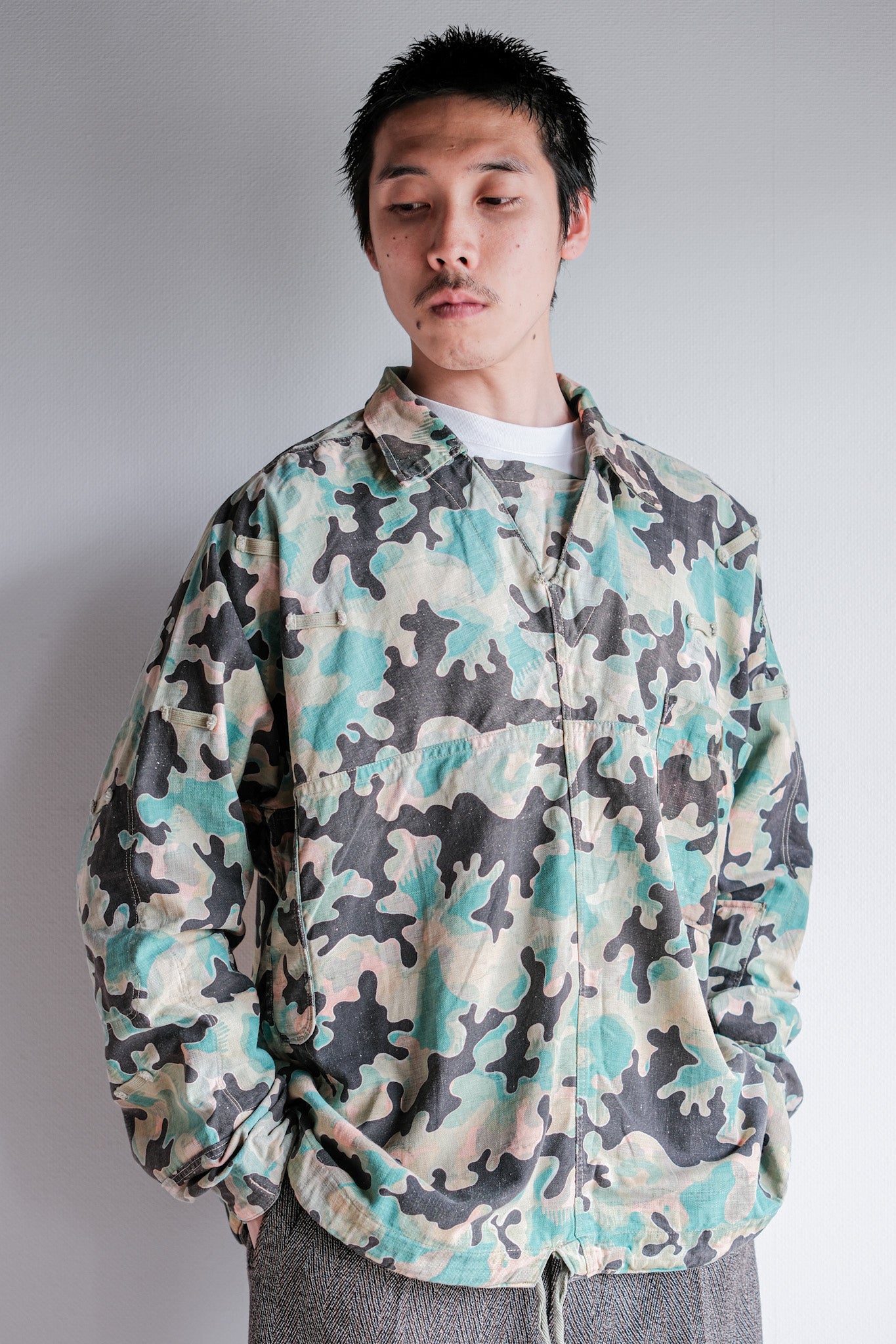 [~ 50's] armée tchécoslovaque dubaky camouflage réversible smock