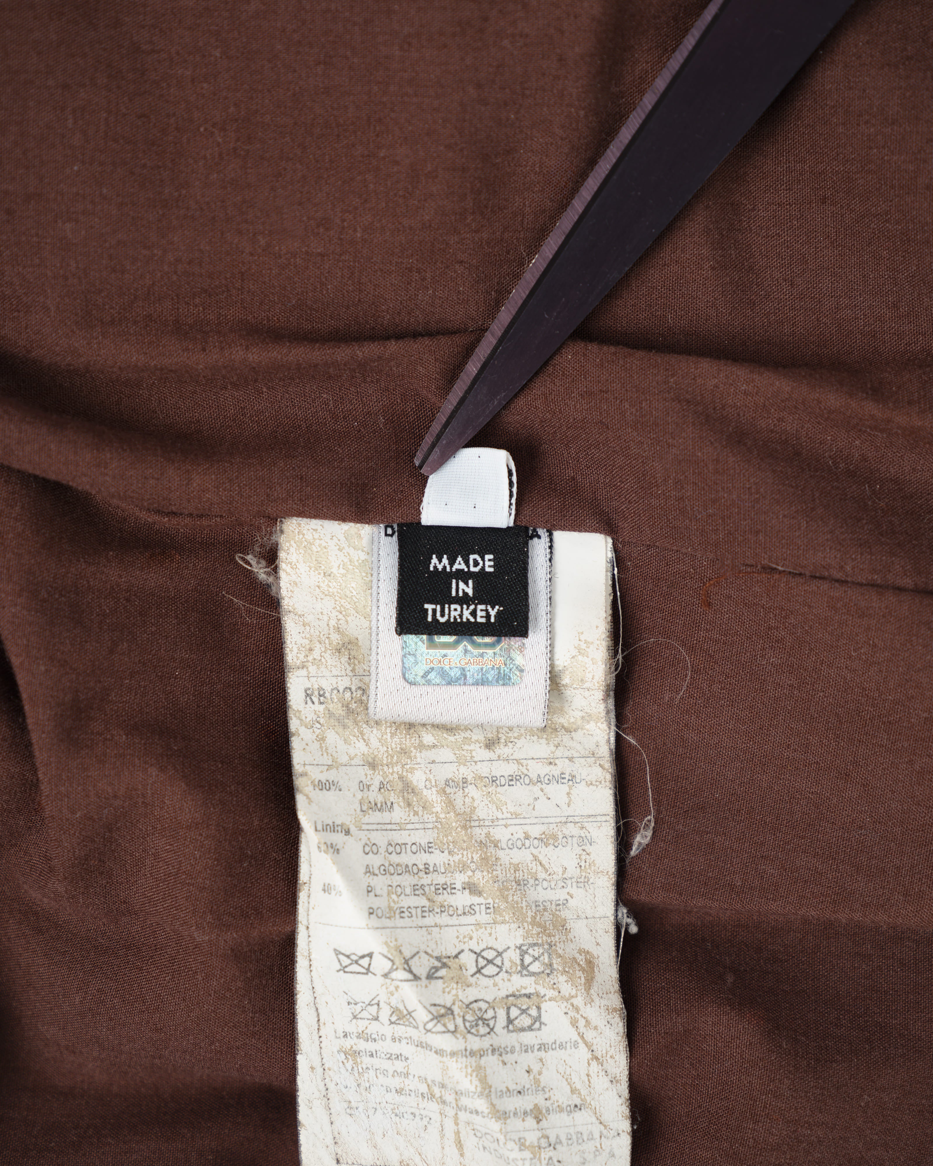 [~00’s] Old DOLCE&GABBANA Multi Pocket Leather Jacket Size.50