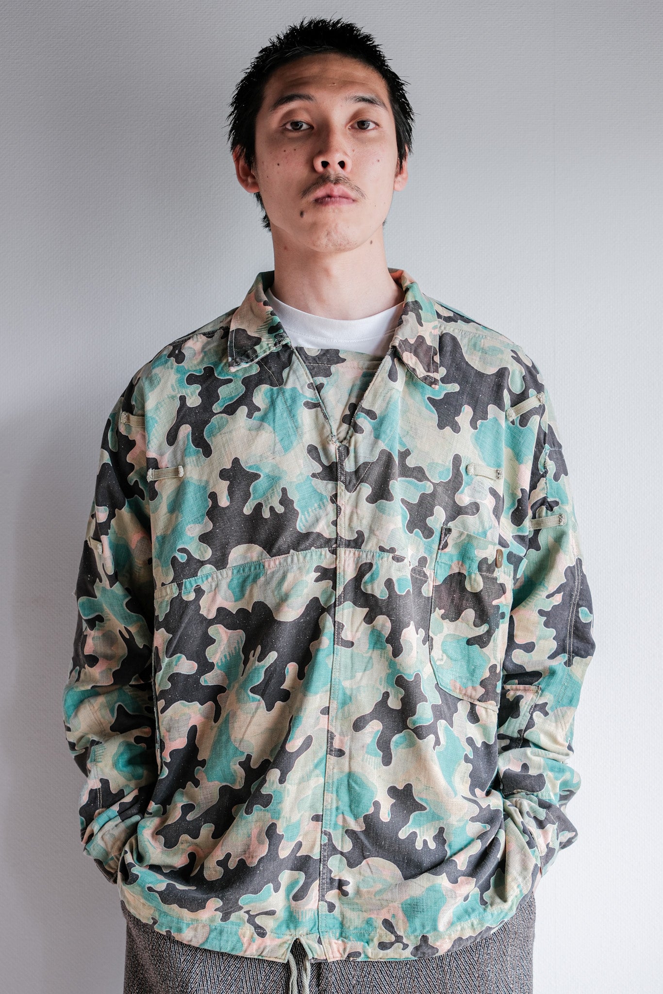 【~50's】Czechoslovakian Army Dubaky Camouflage Reversible Smock